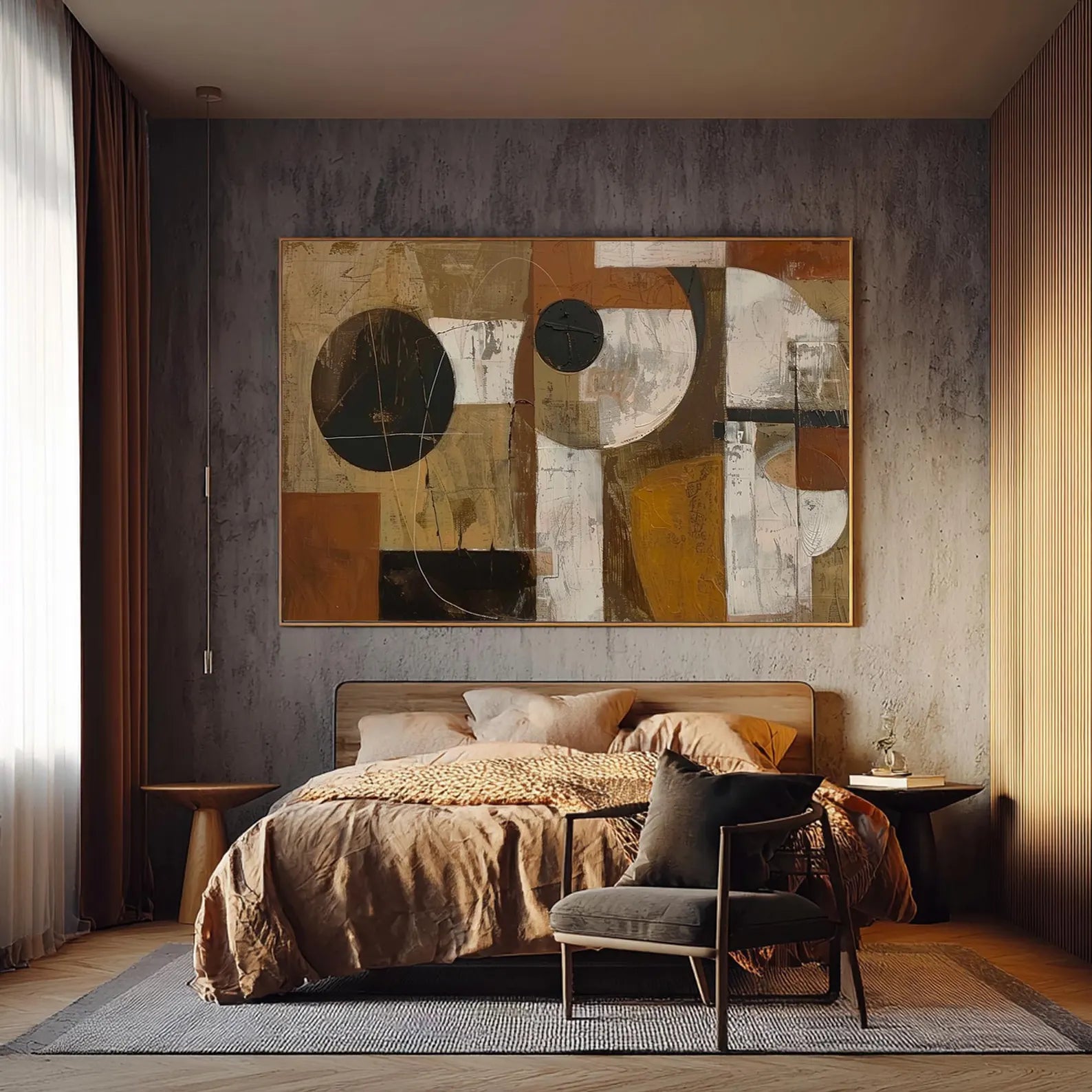 Textured Geometric Collage | Earth Hues