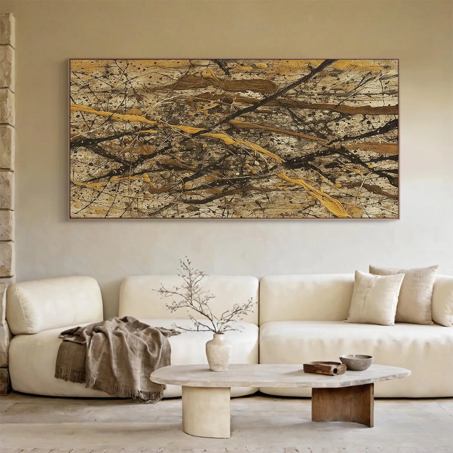 Textured Abstract Opulence | Gold Rhythm