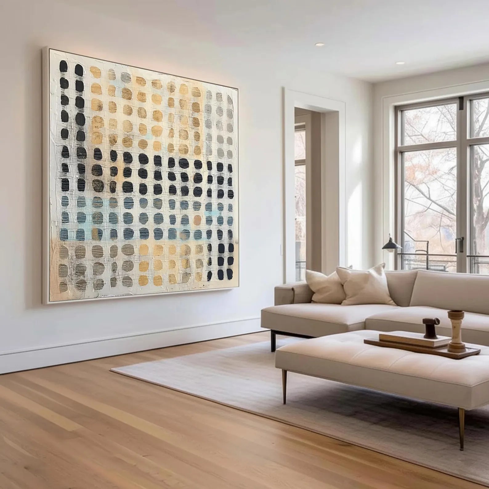 Textured Dot Art | Elegant Neutrals