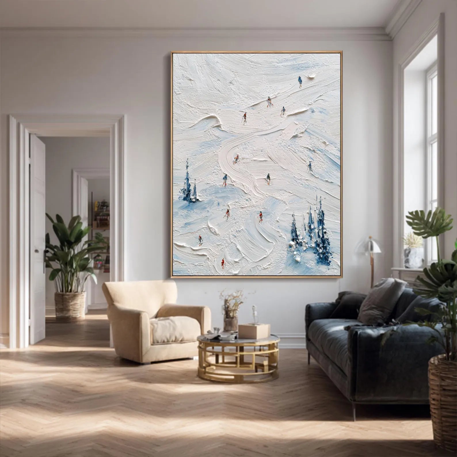 Textured Alpine Thrill | Ski Slopes