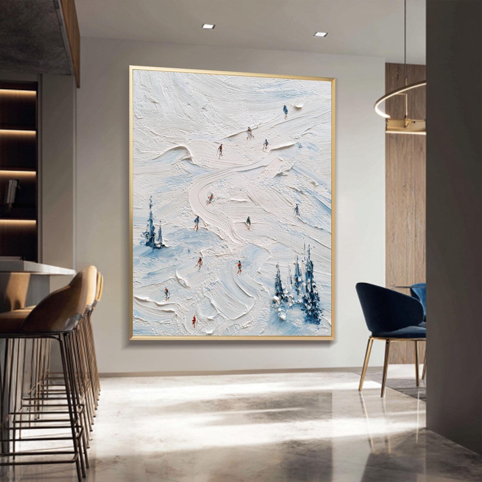 Textured Alpine Thrill | Ski Slopes