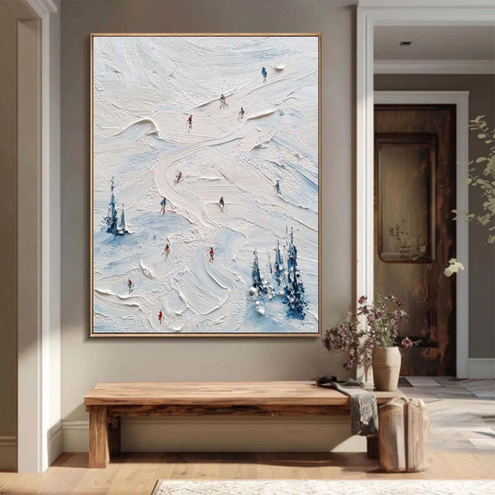 Textured Alpine Thrill | Ski Slopes