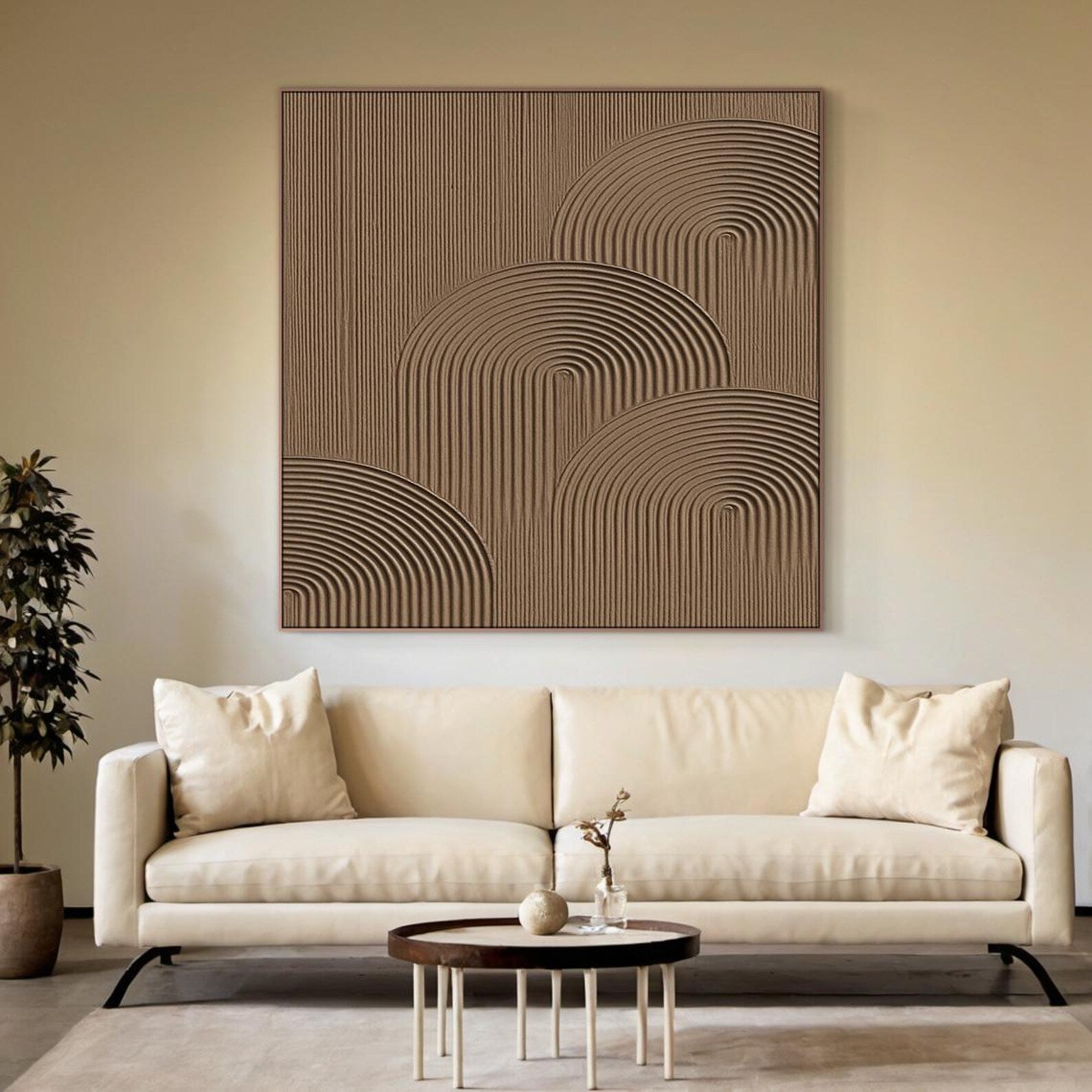 Textured Arch Opulence | Brown Rhythm