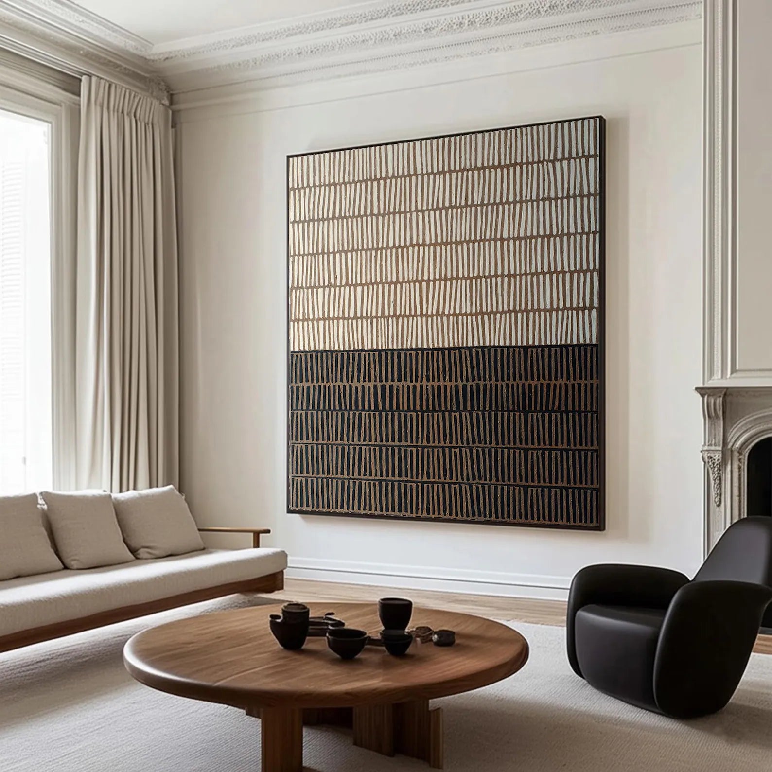 Textured Stripes Art | Sophisticated Ease