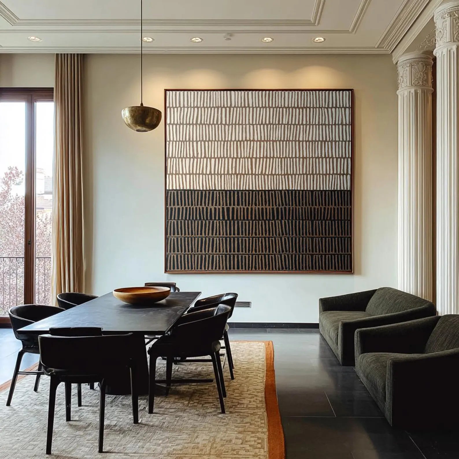 Textured Stripes Art | Sophisticated Ease