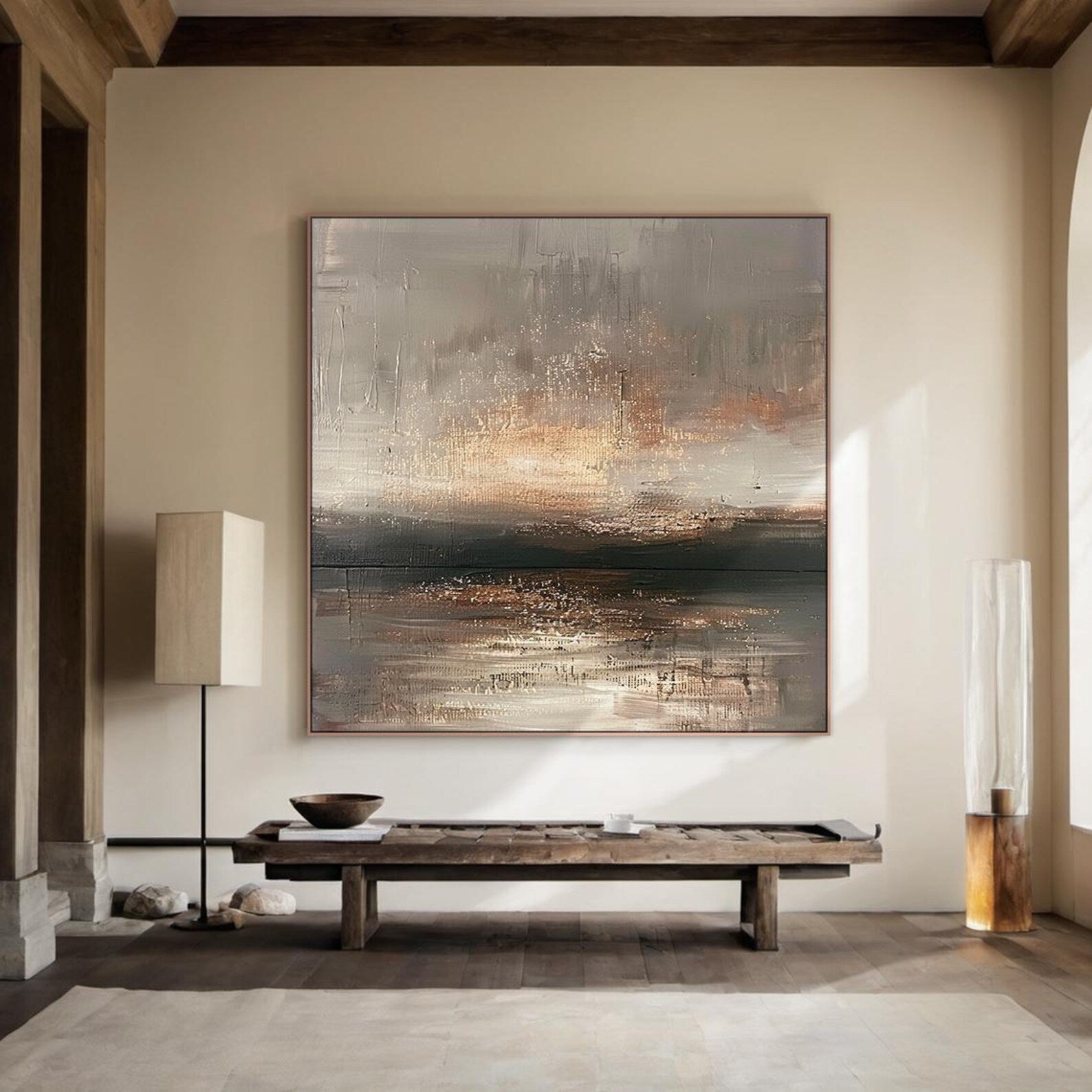 Textured Neutral Radiance | Gold Haze