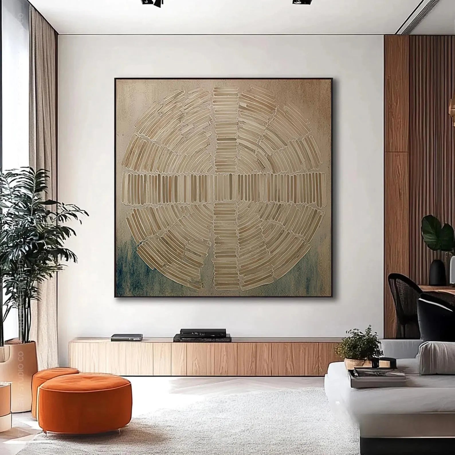 Textured Radial Art | Serene Balance