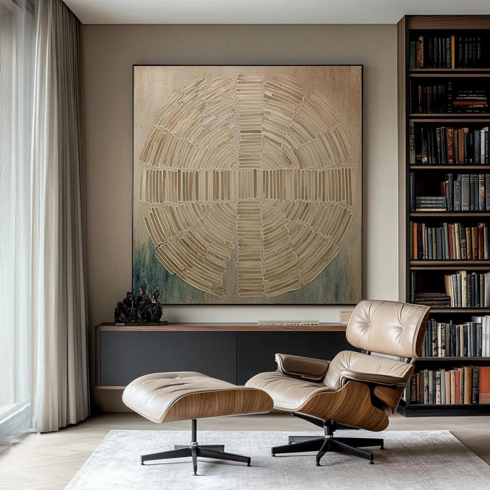 Textured Radial Art | Serene Balance