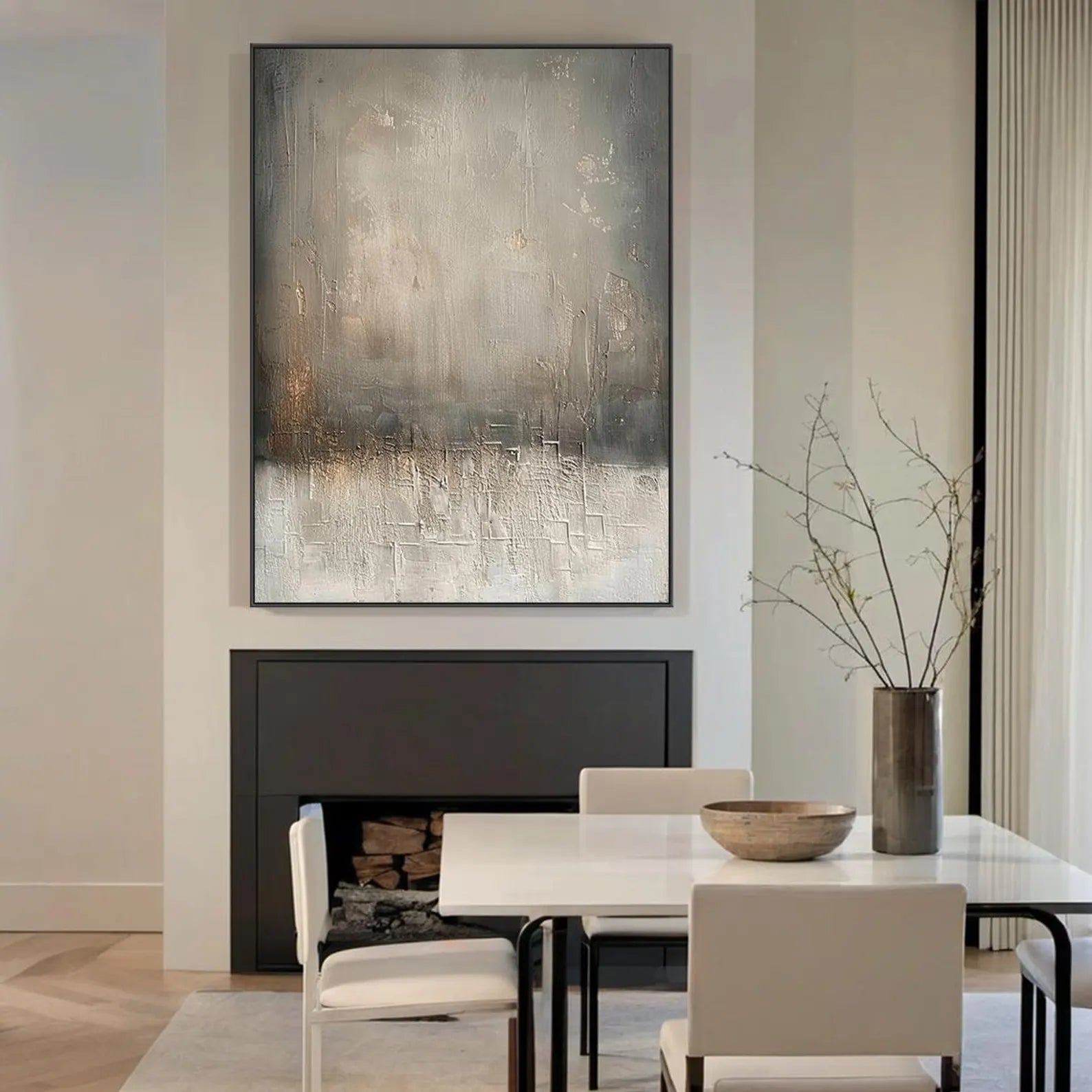 Textured Neutral Elegance | Silver Haze