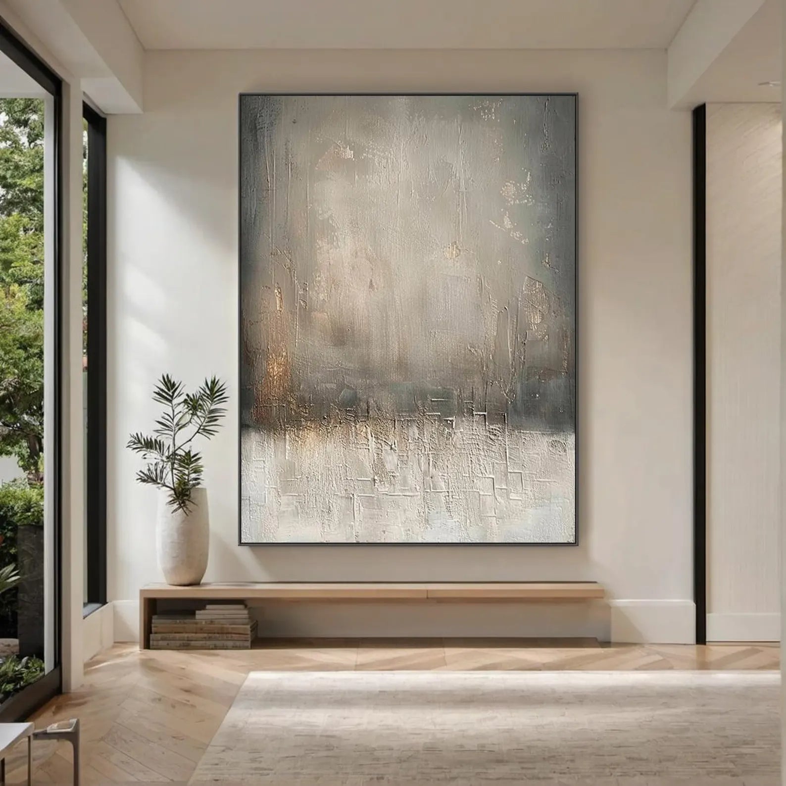 Textured Neutral Elegance | Silver Haze