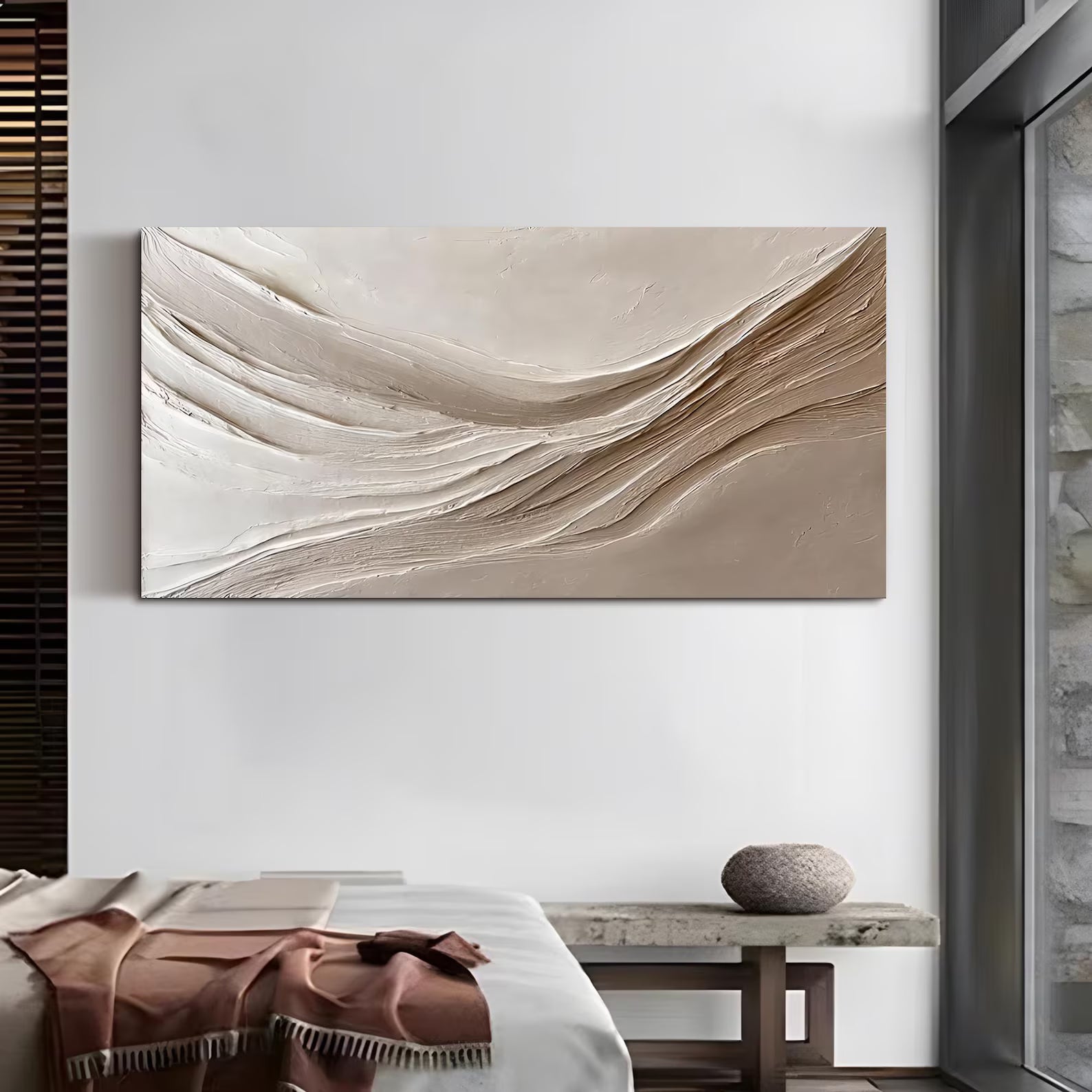 Textured Neutral Minimalist Art | Subtle Flow