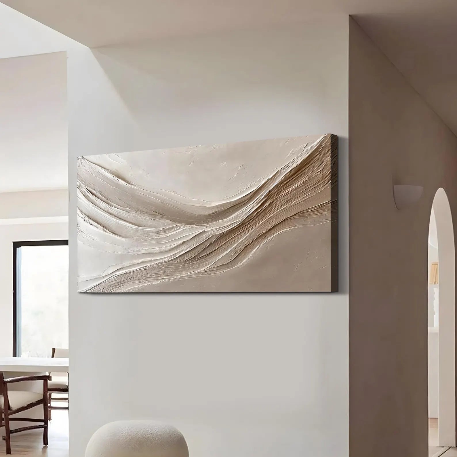 Textured Neutral Minimalist Art | Subtle Flow