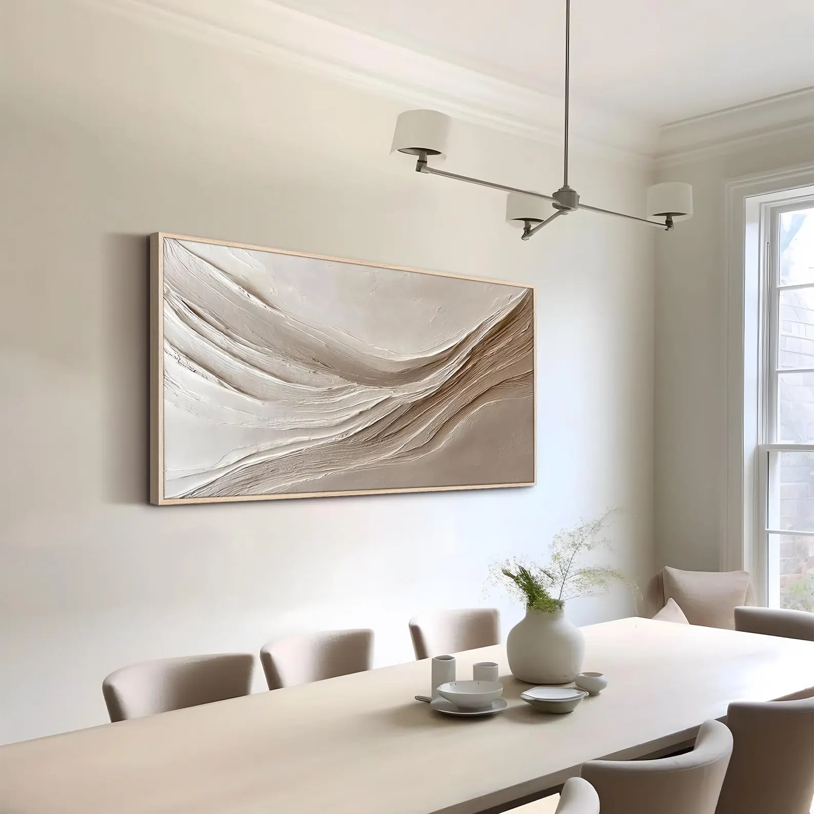 Textured Neutral Minimalist Art | Subtle Flow