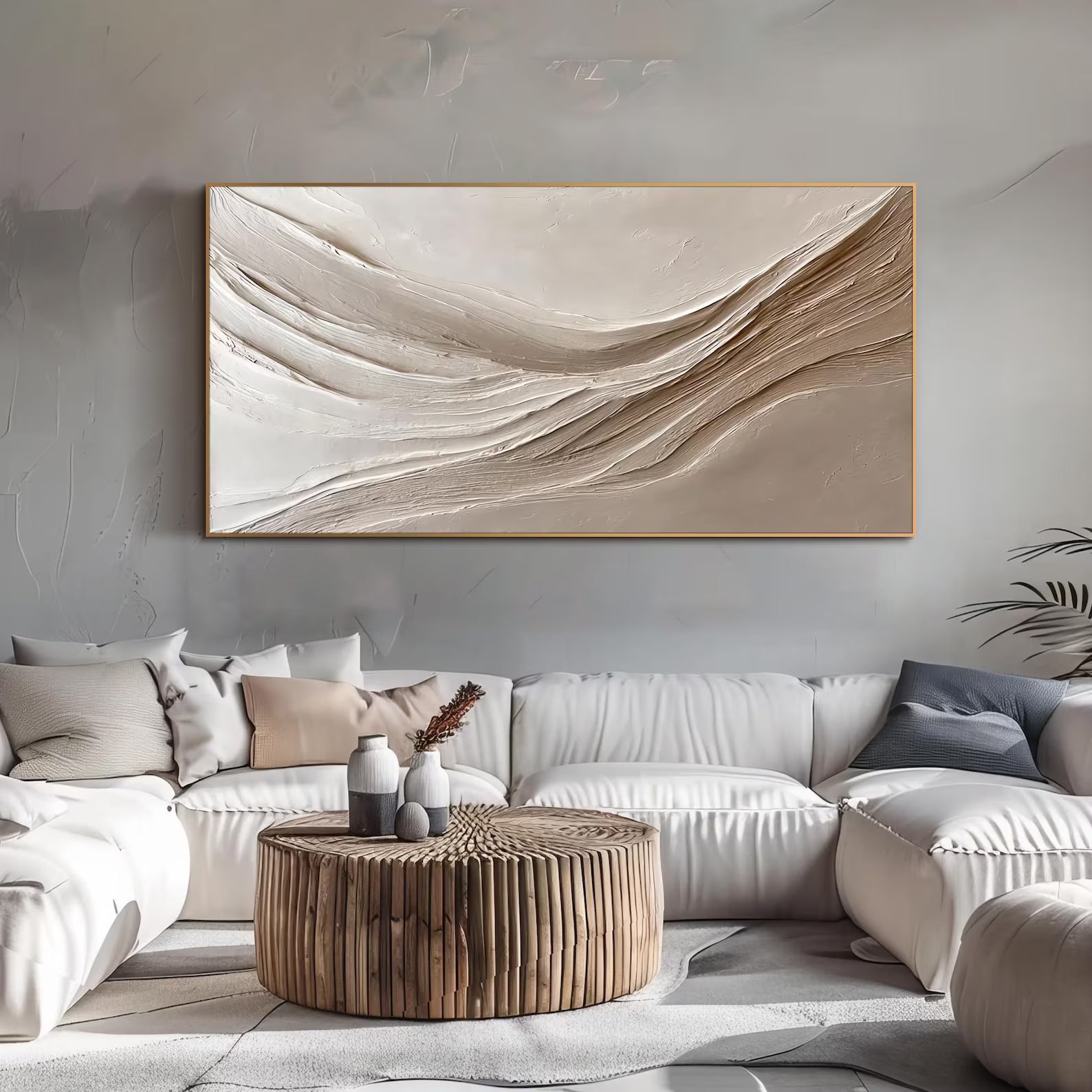 Textured Neutral Minimalist Art | Subtle Flow