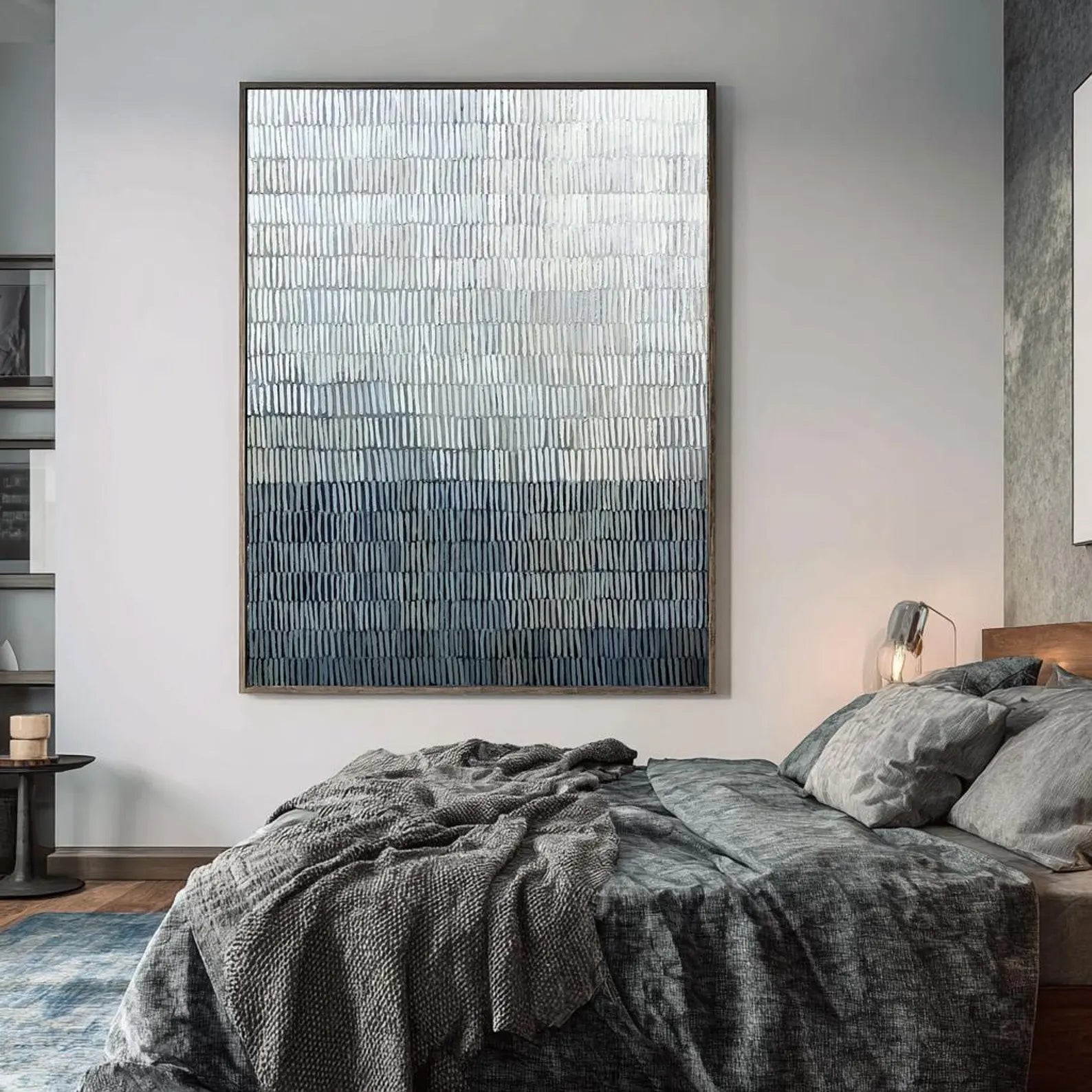 Textured Blue Gradient Art | Coastal Calm