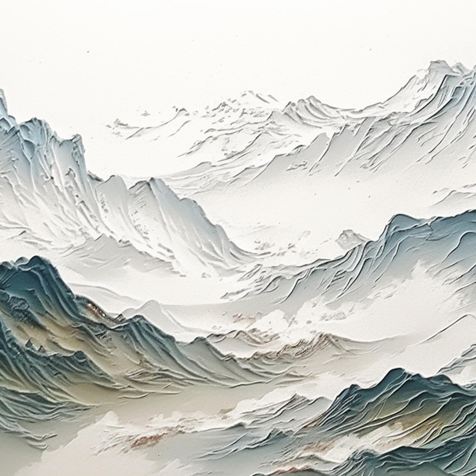 Textured Mountain Opulence | Azure Peaks