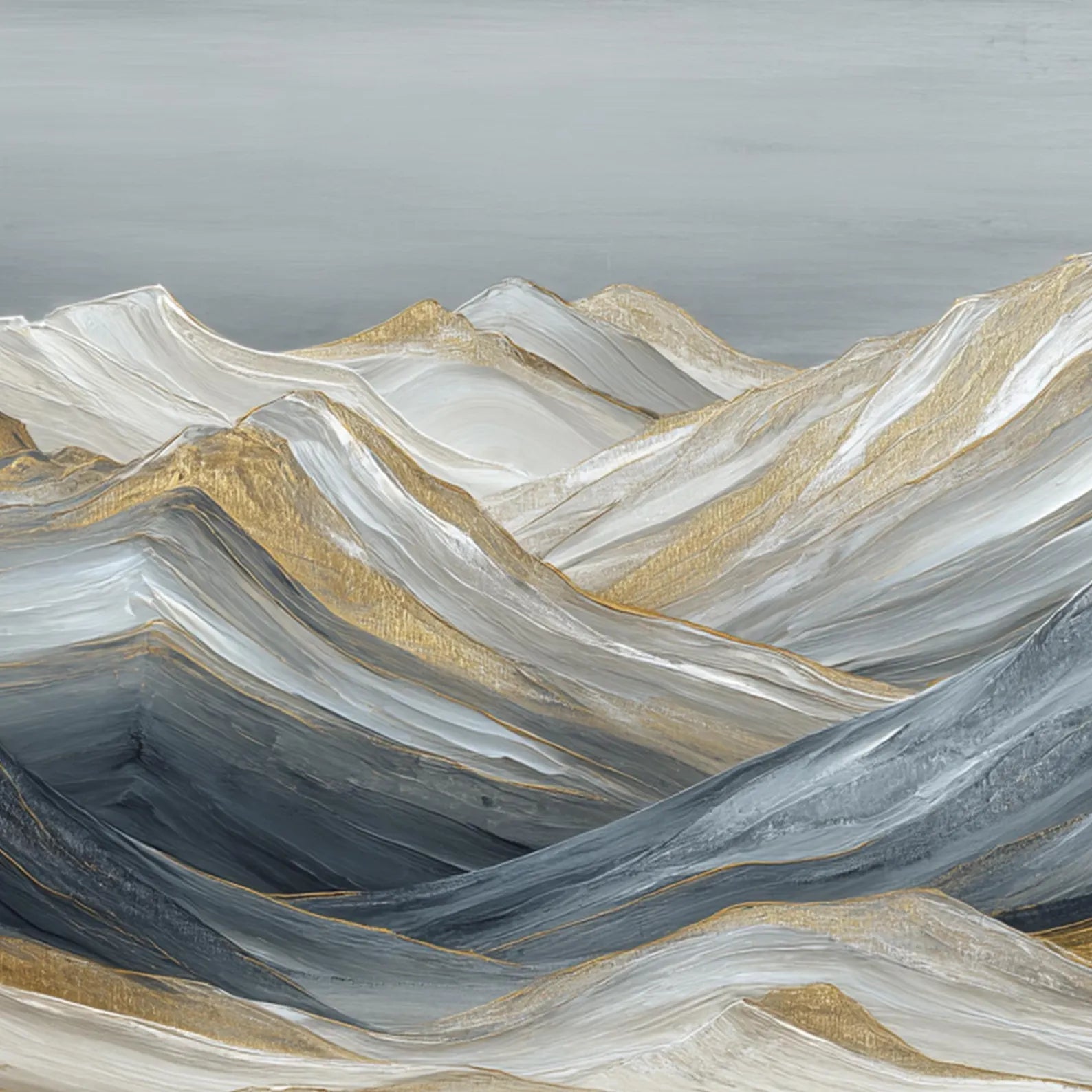 Textured Mountain Opulence | Gilded Peaks