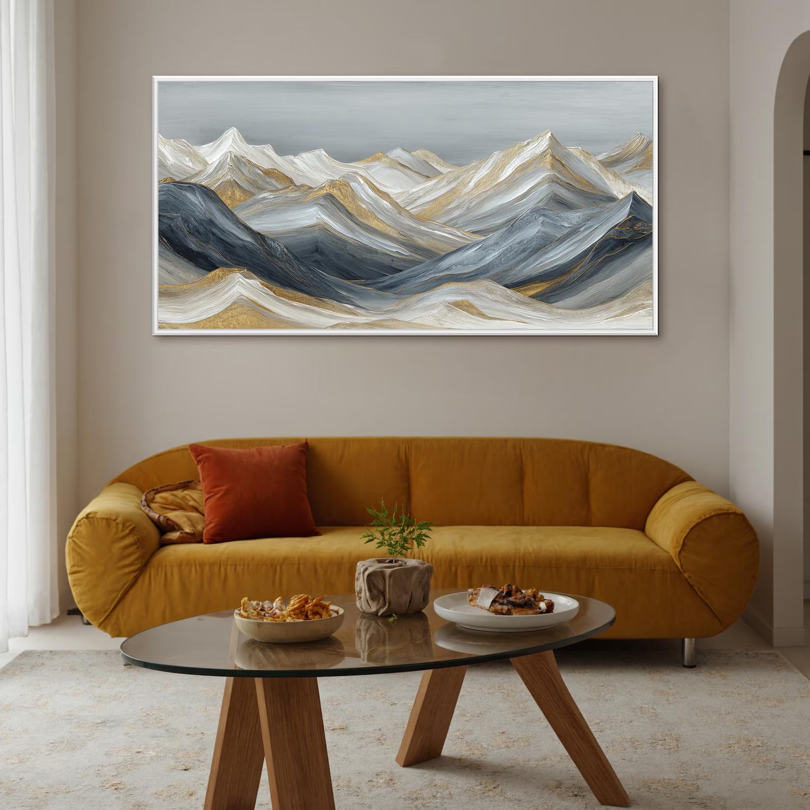 Textured Mountain Opulence | Gilded Peaks