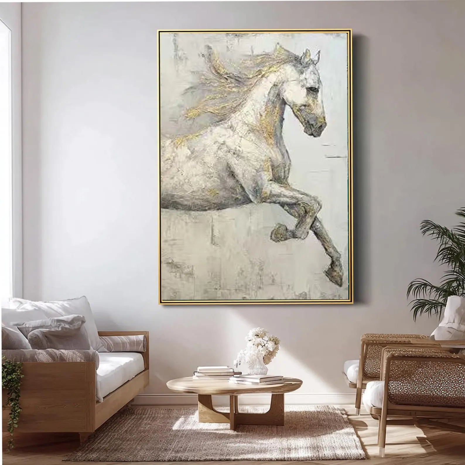 Textured Equine Grace | White Gold