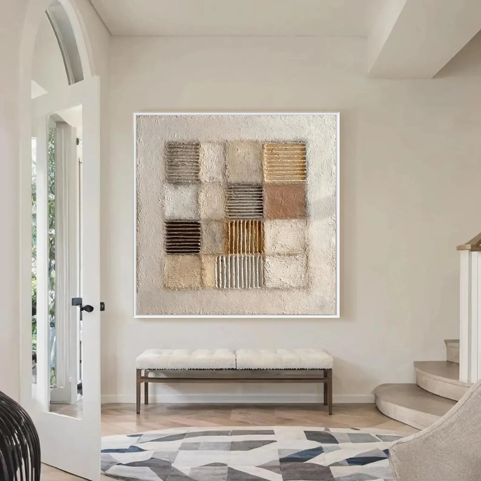 Textured Earth-Tone Composition | Sophisticated Calm