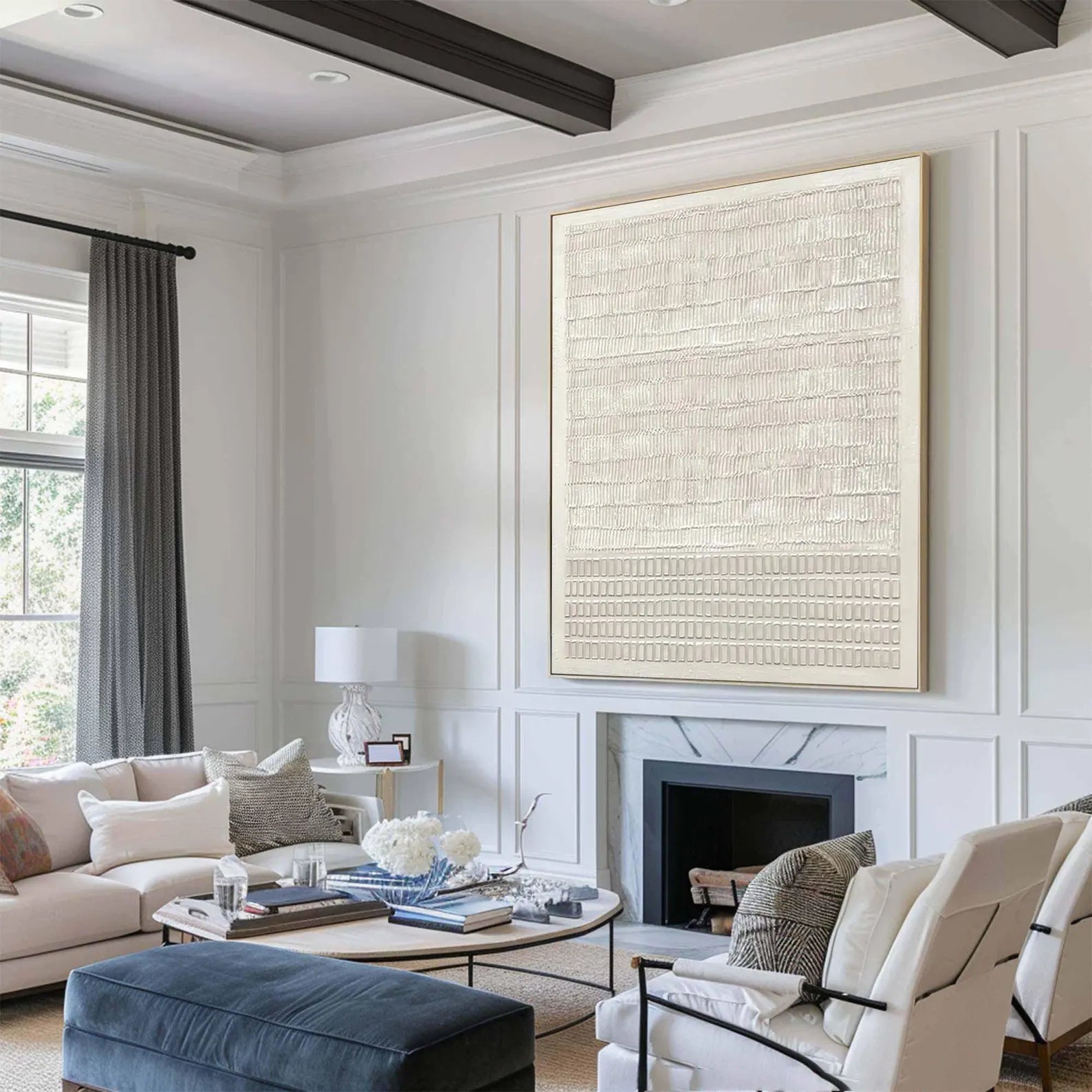 Textured Minimalist Grandeur | White Weave