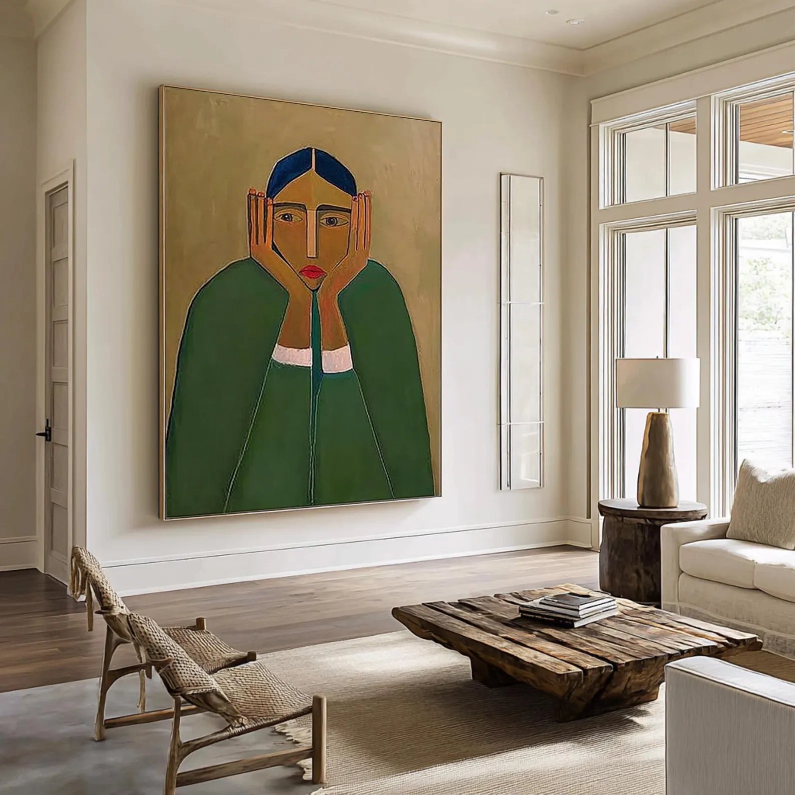 Textured Portrait Opulence | Emerald Gaze