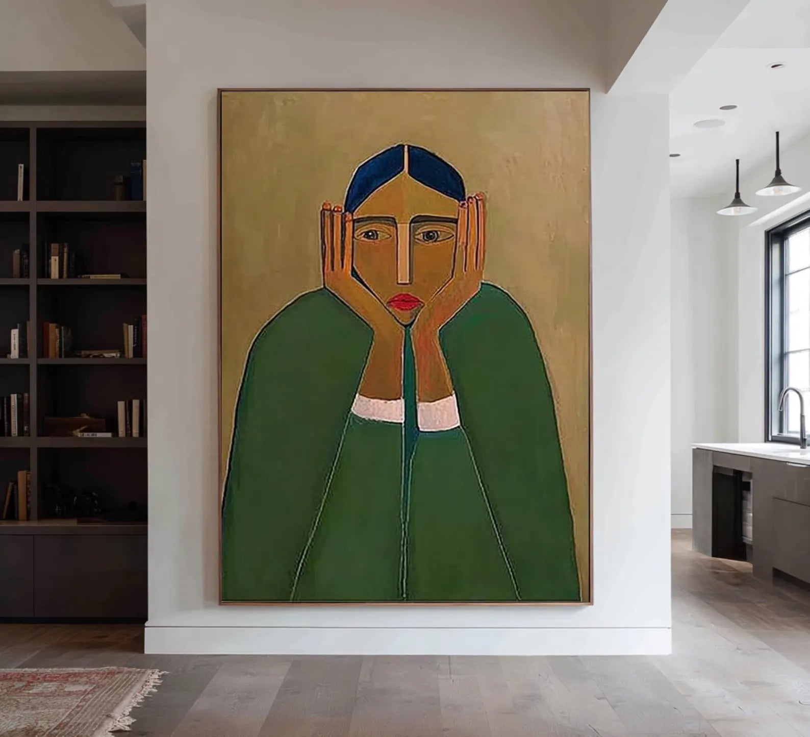 Textured Portrait Opulence | Emerald Gaze