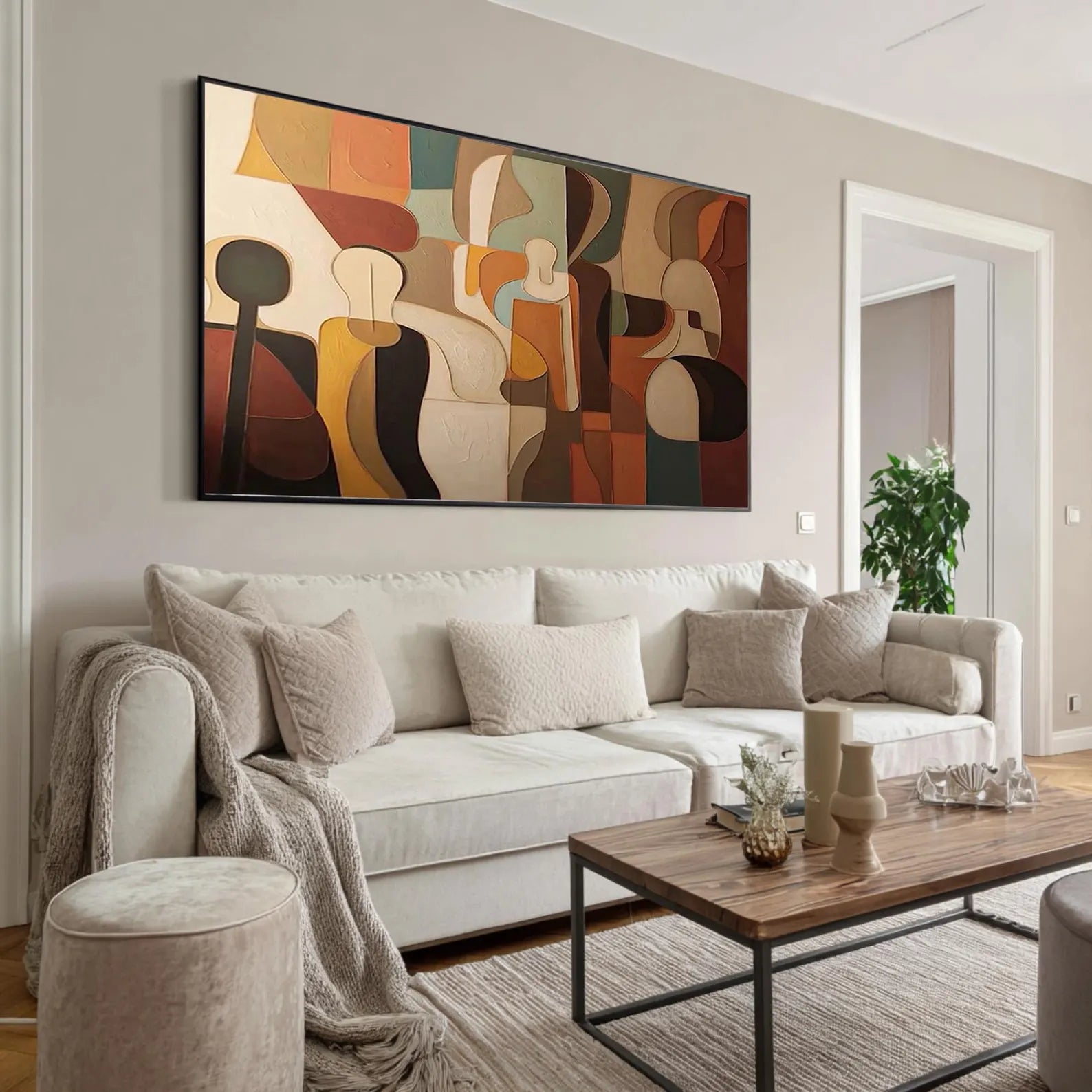 Textured Figurative Composition | Earth Hues