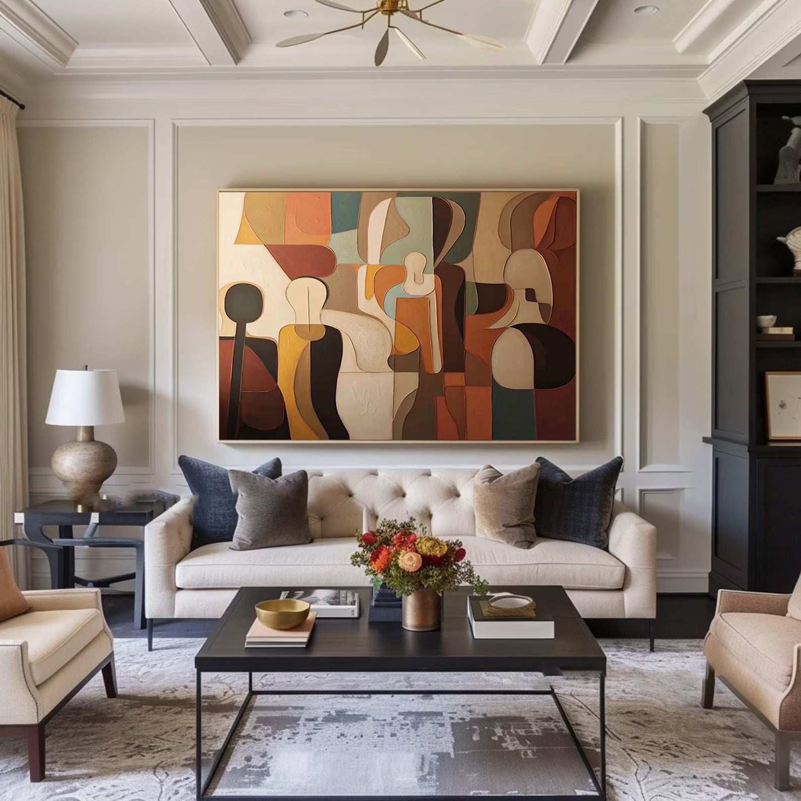 Textured Figurative Composition | Earth Hues