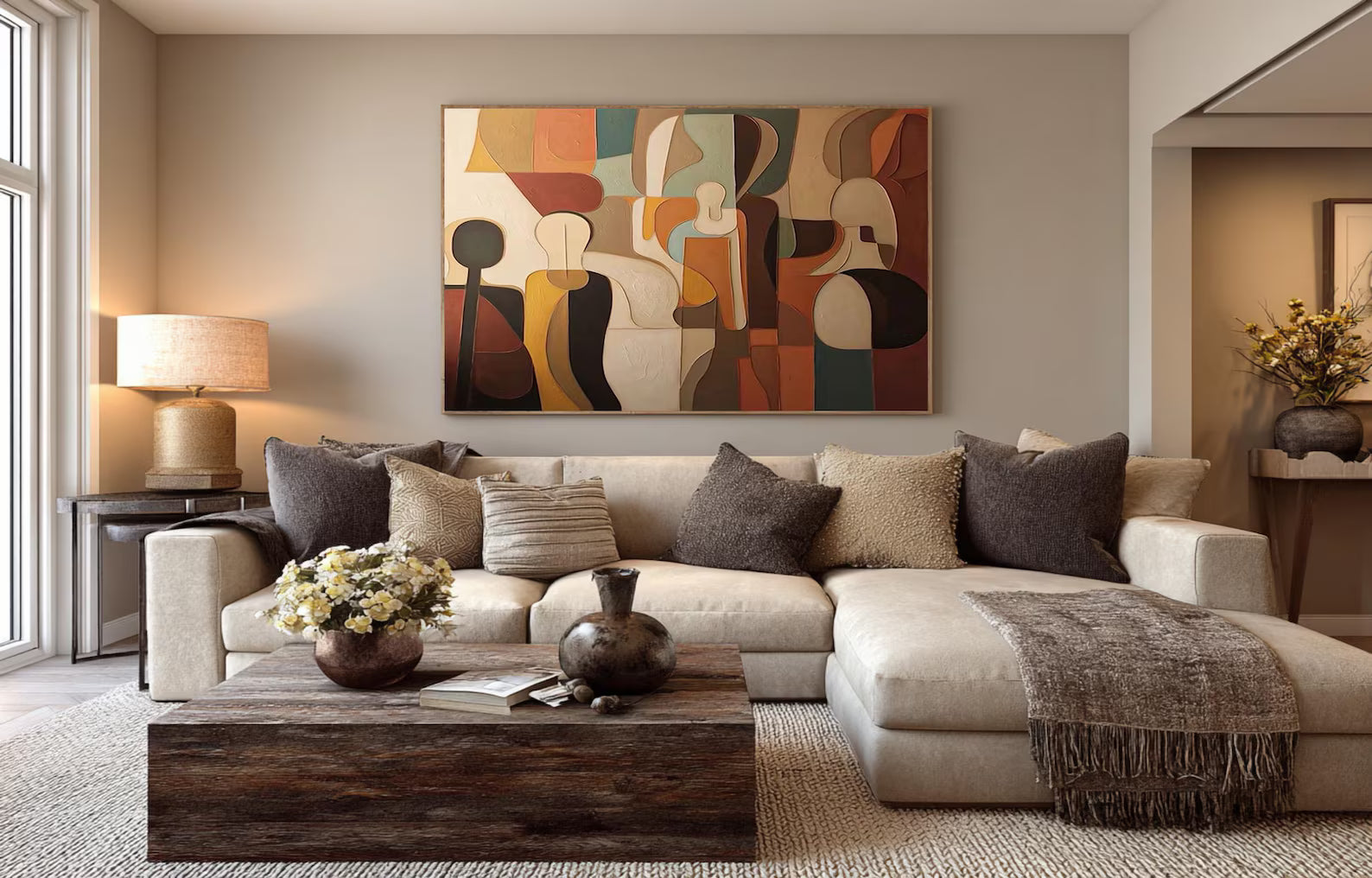 Textured Figurative Composition | Earth Hues