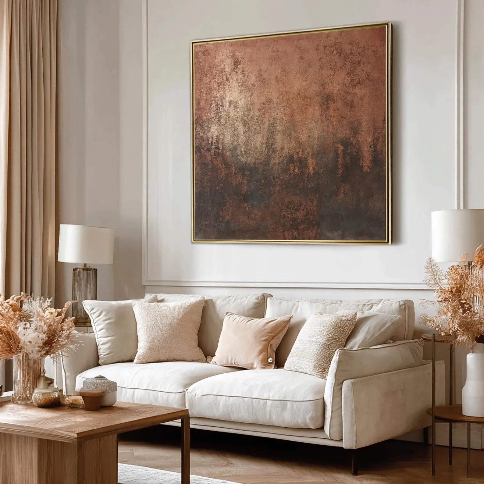 Textured Earthy Opulence | Brown Gold