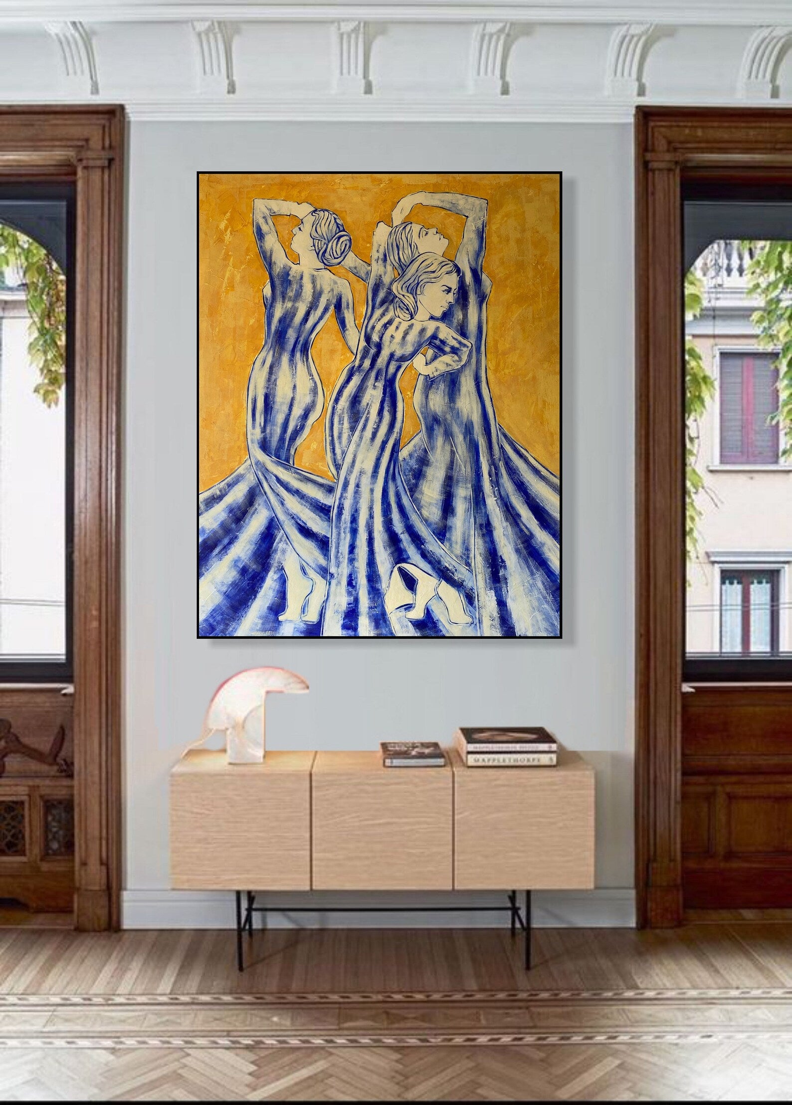 Textured Dance Trio | Golden Backdrop