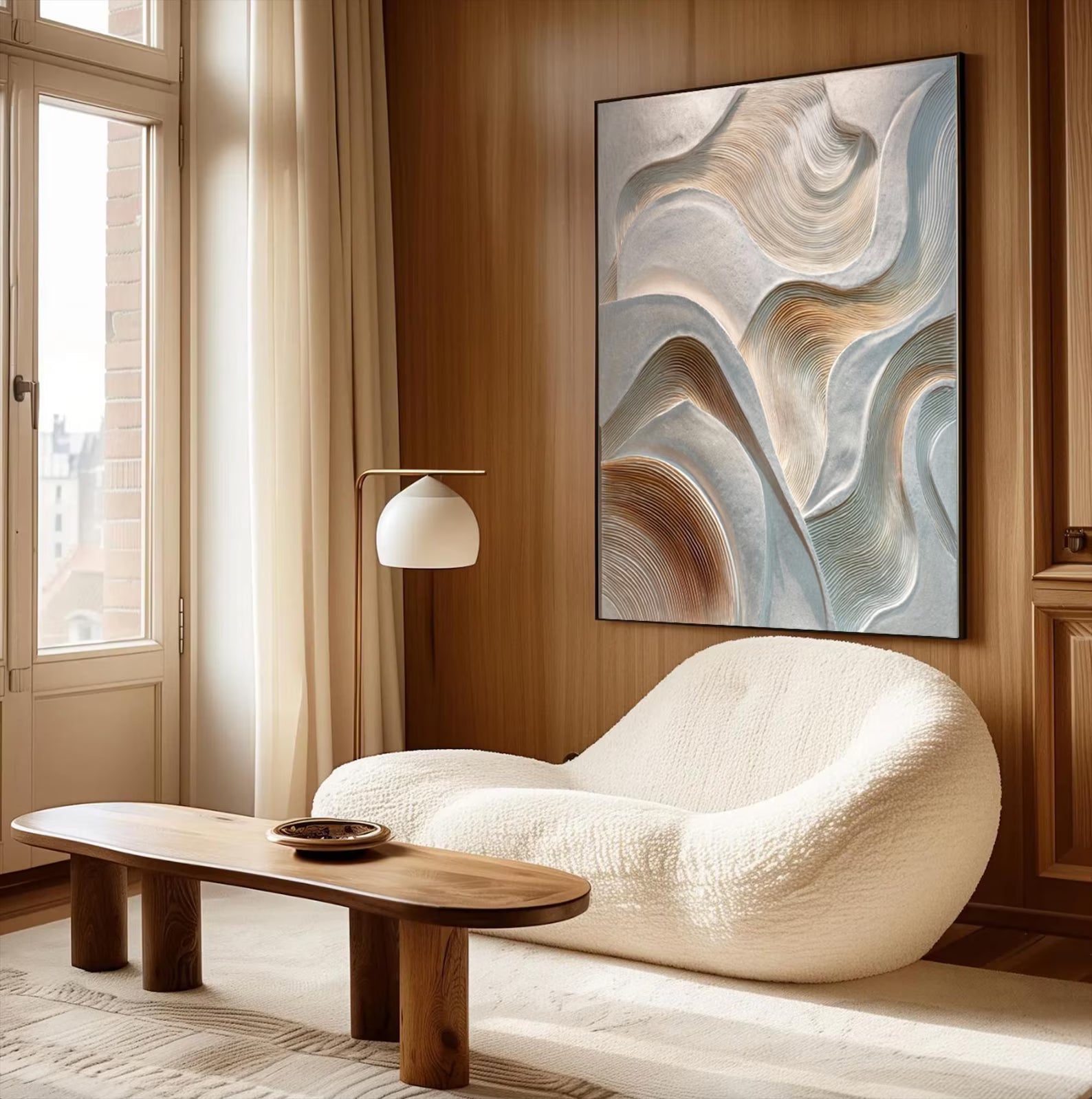 Textured Wave Nuance | Grey Brown