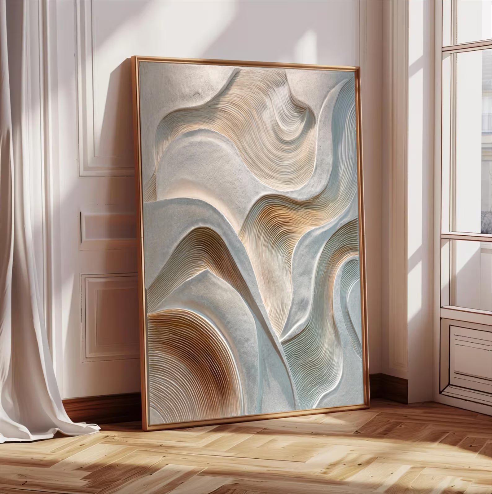 Textured Wave Nuance | Grey Brown