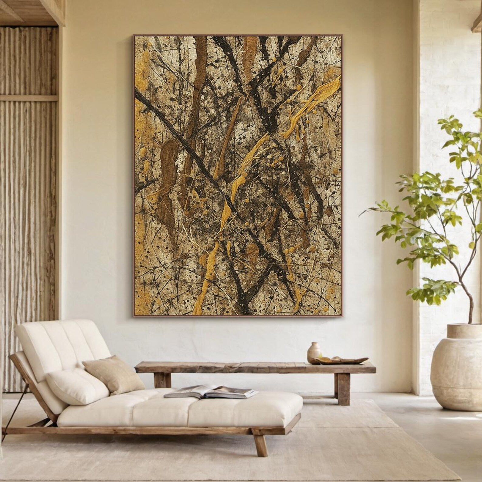 Textured Abstract Opulence | Gold Rhythm