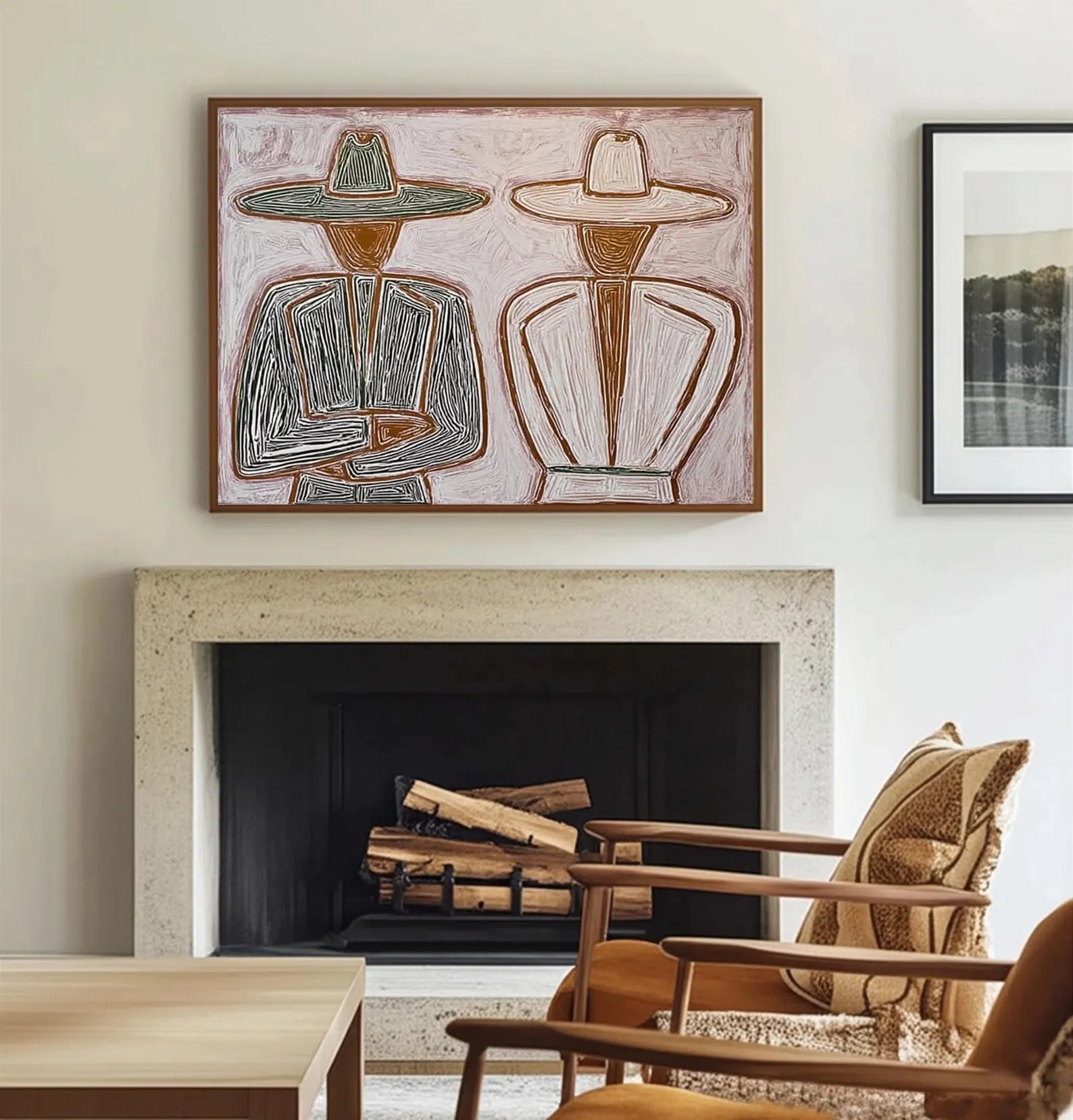 Textured Hat-Clad Silhouettes | Blush Hues