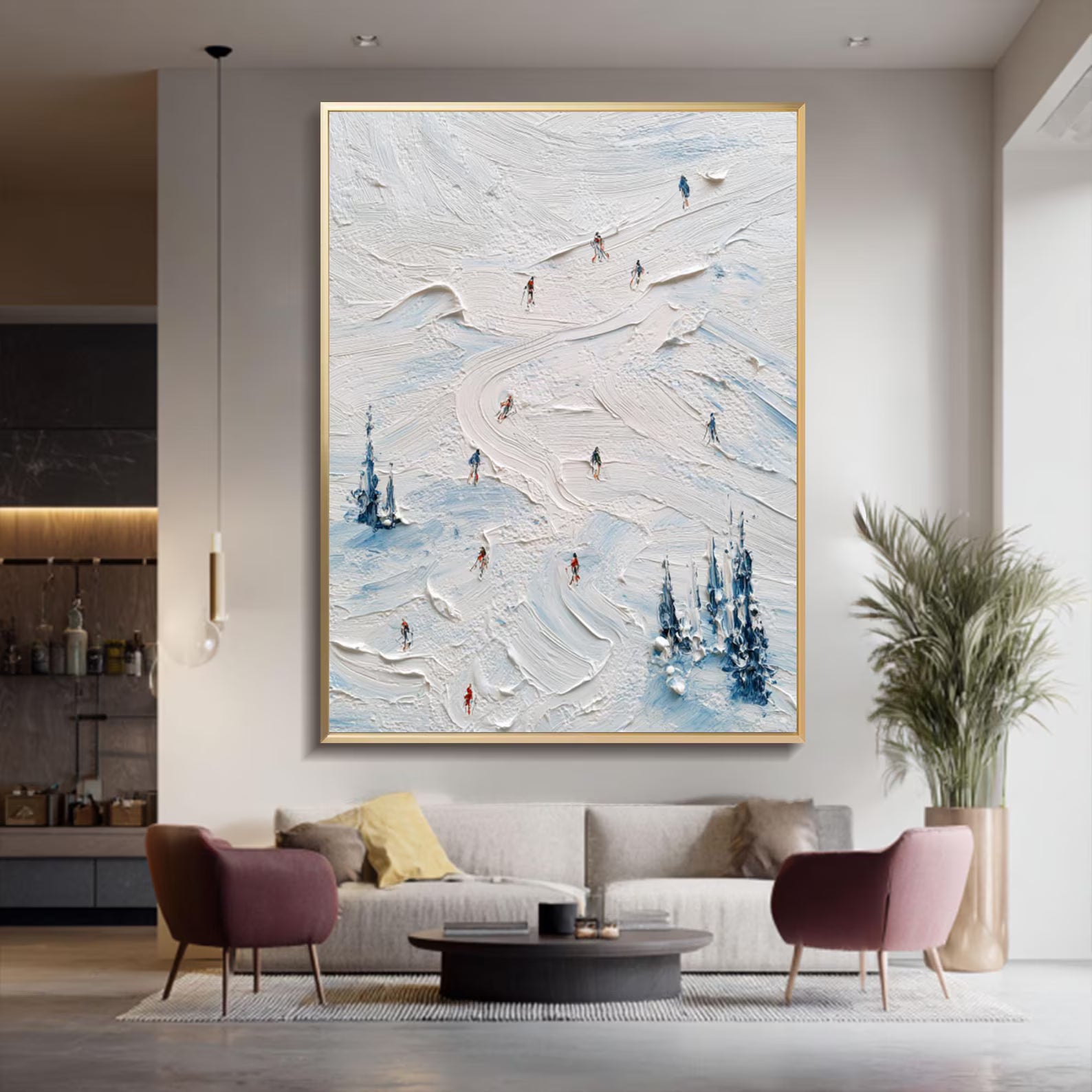 Textured Alpine Thrill | Ski Slopes