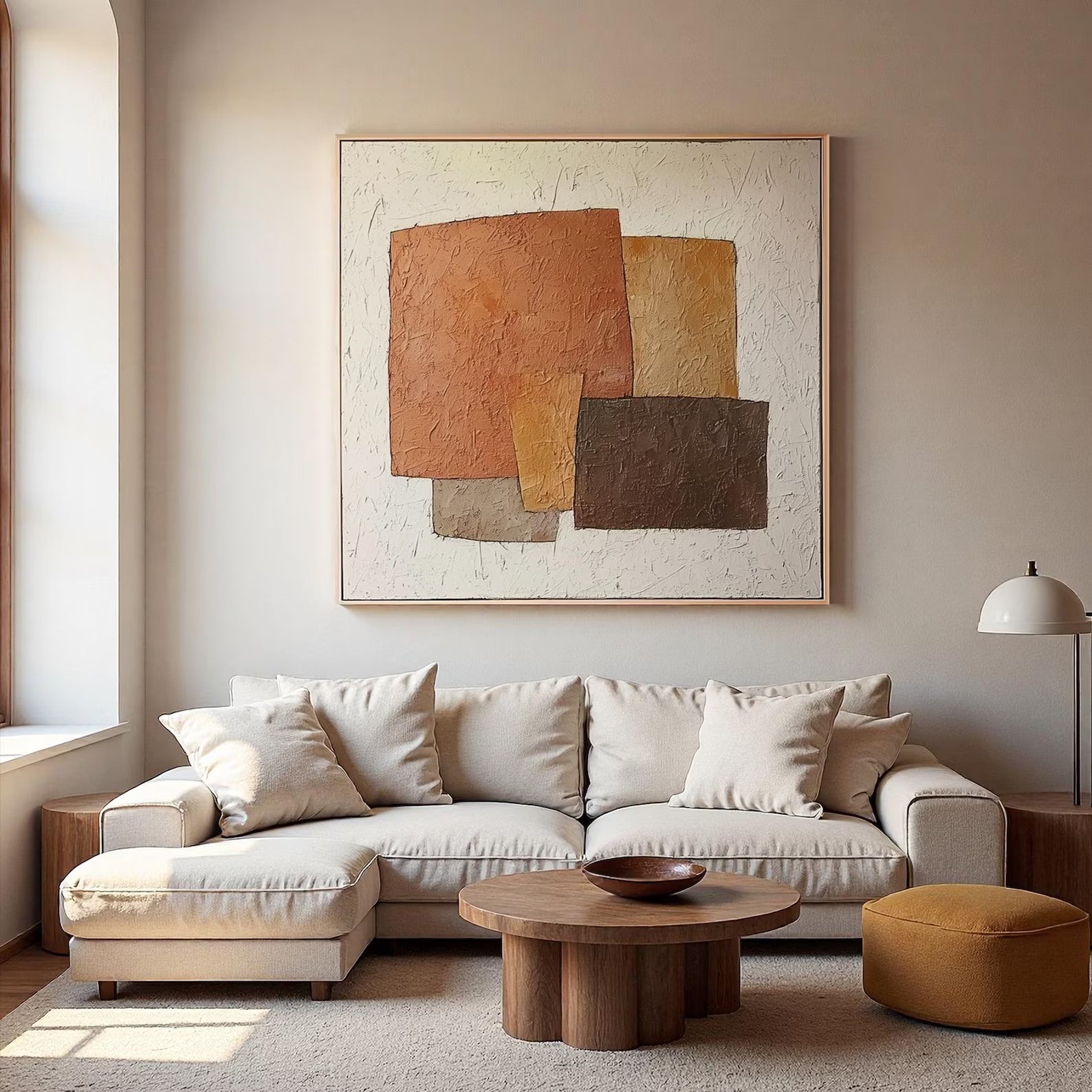Textured Geometric Art | Warm Sophistication