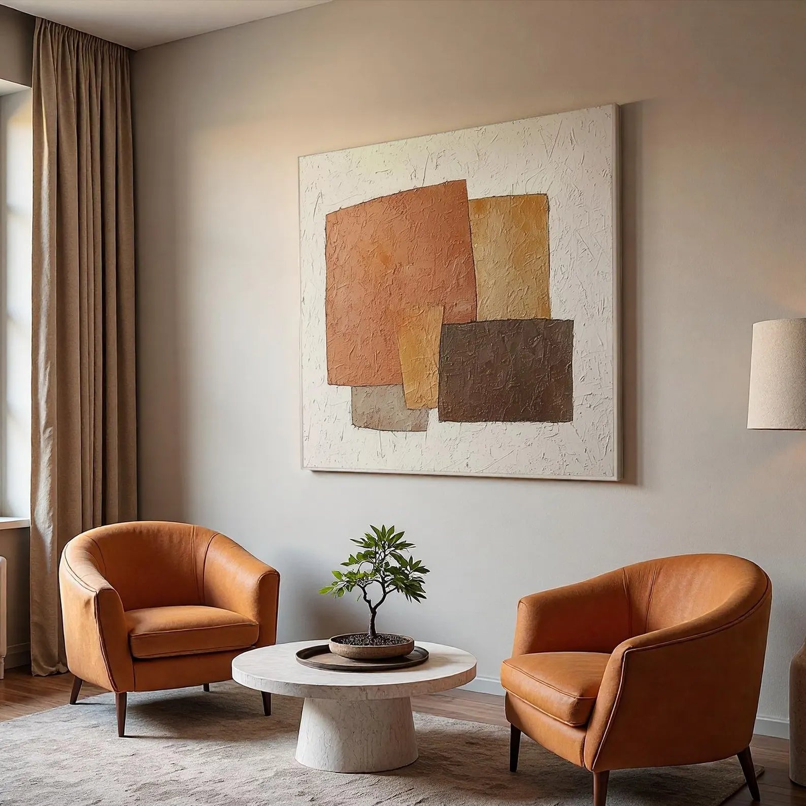 Textured Geometric Art | Warm Sophistication