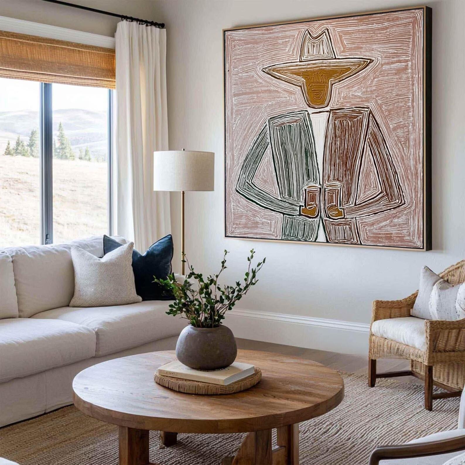 Textured Figure Art | Modern Serenity