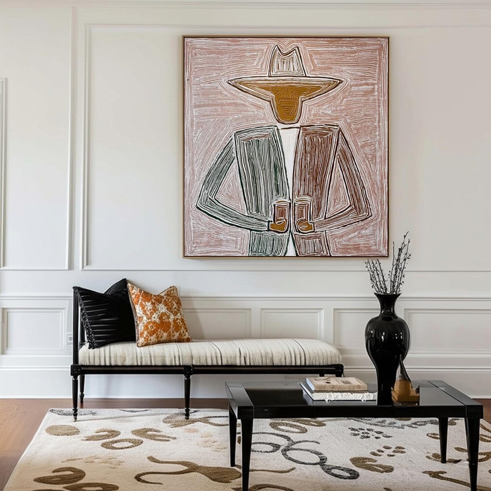 Textured Figure Art | Modern Serenity