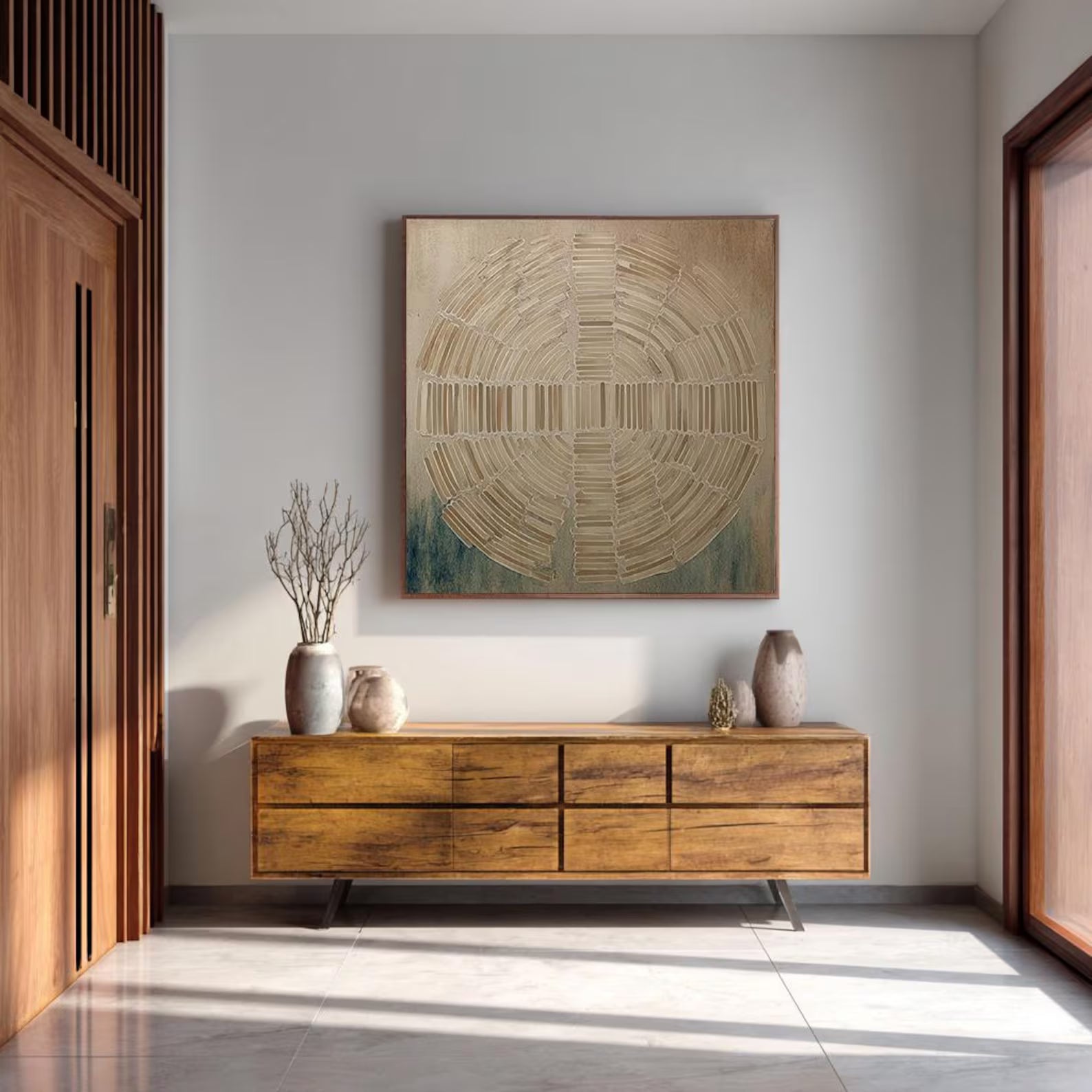Textured Radial Art | Serene Balance