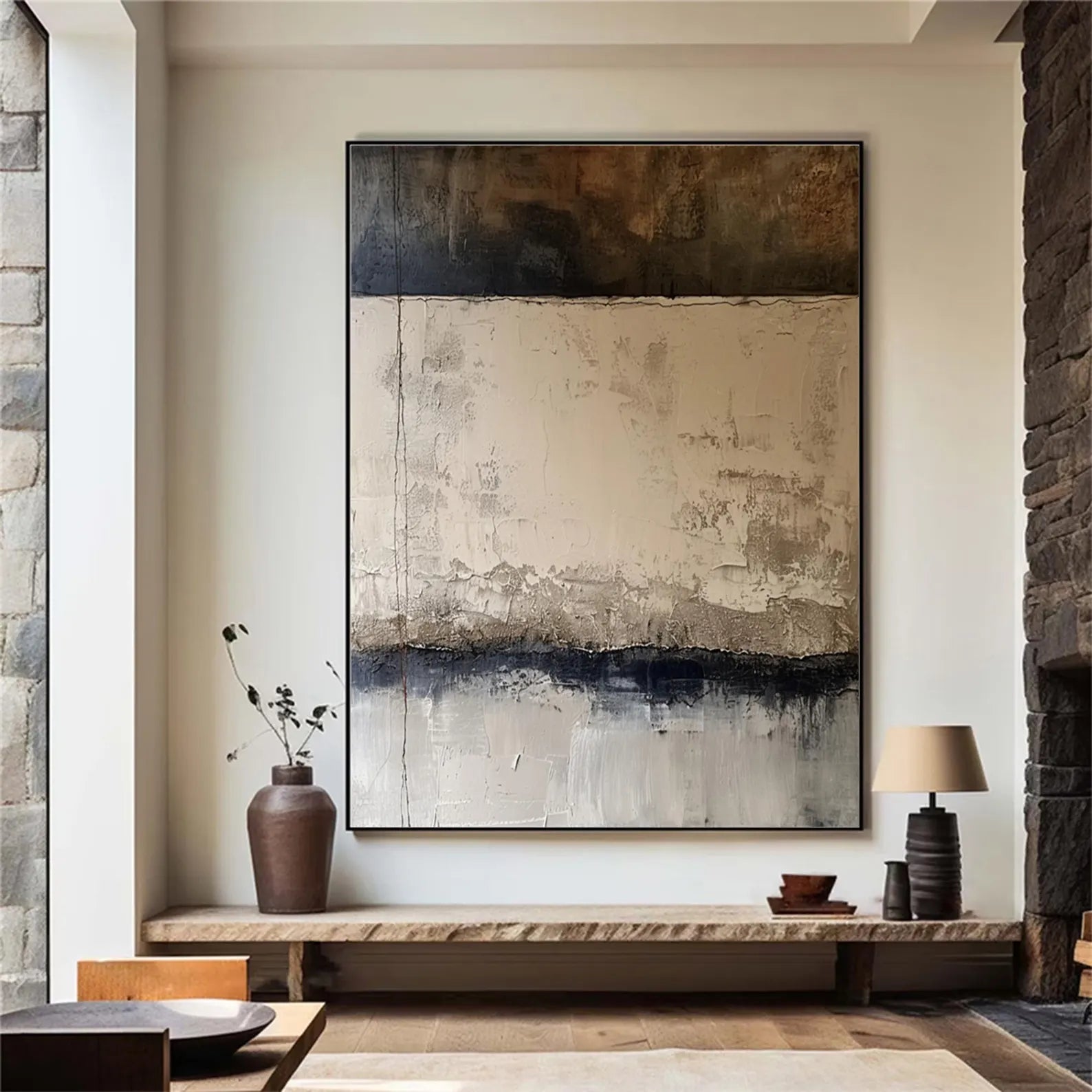 Textured Tonal Abstract | Earthy Luxe