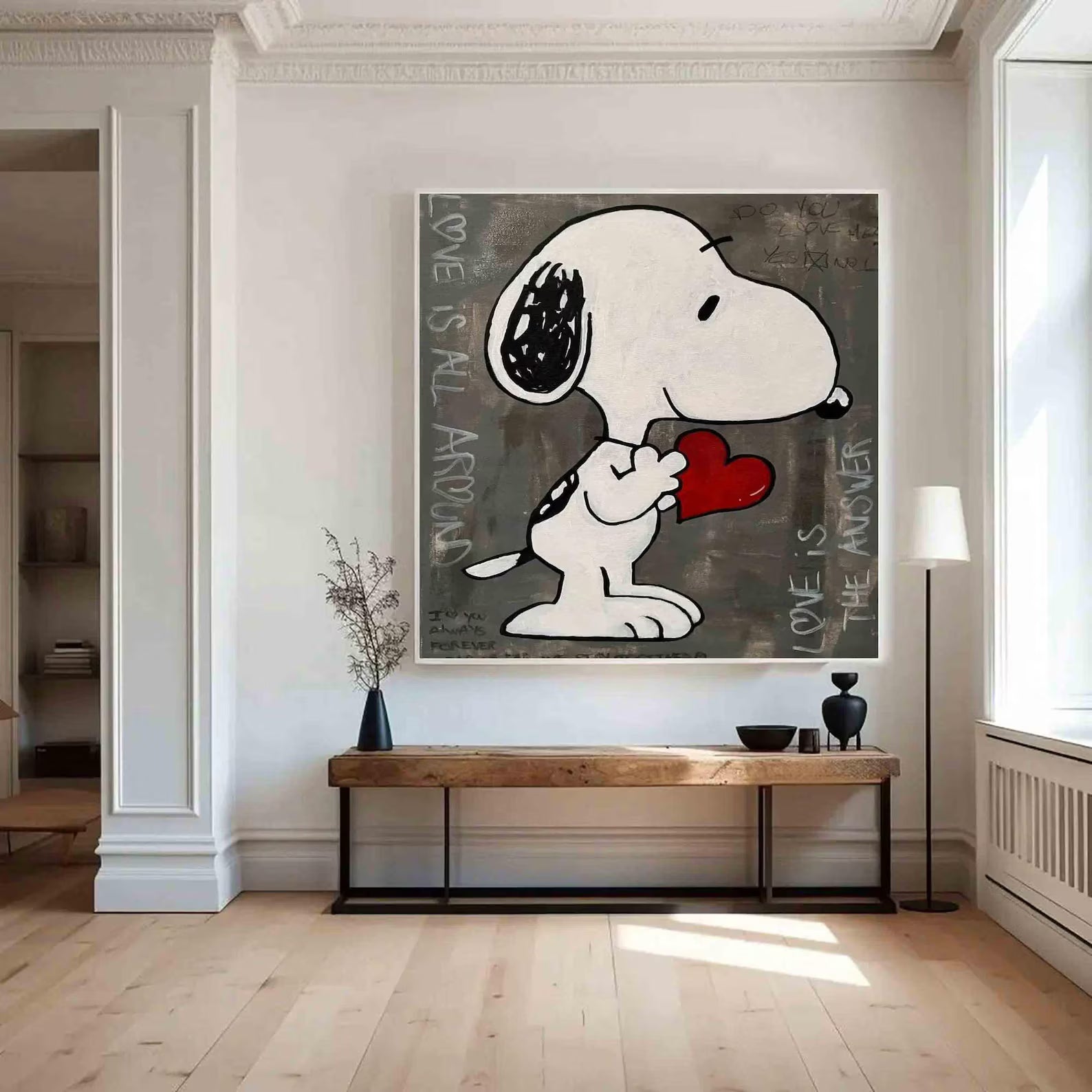 Textured Romantic Graffiti | Snoopy Heart