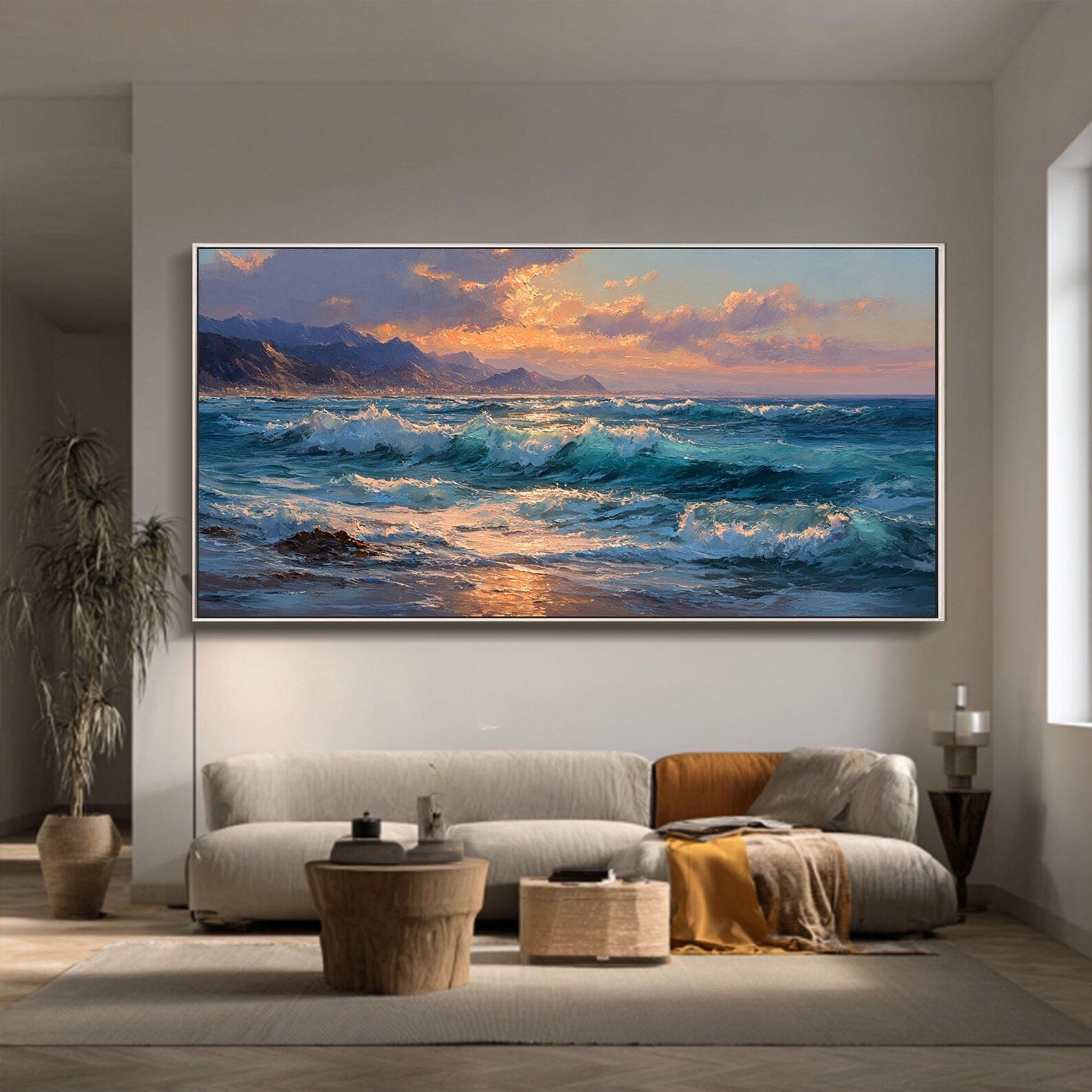 Textured Coastal Opulence | Sunset Swell