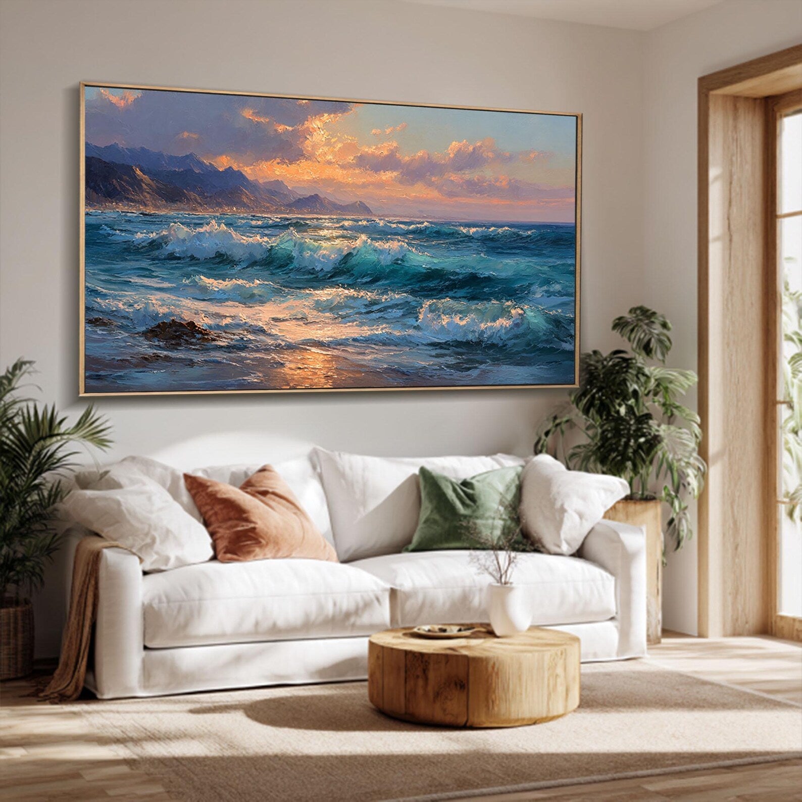 Textured Coastal Opulence | Sunset Swell