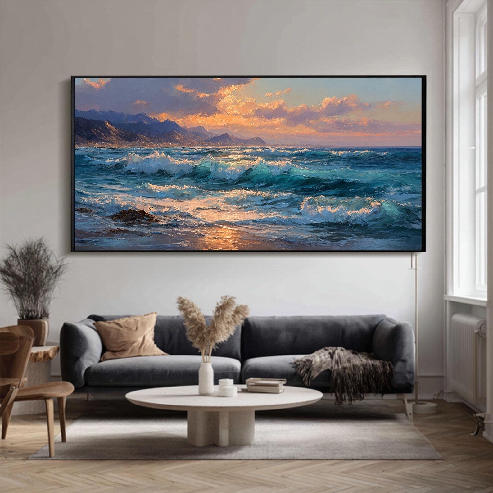 Textured Coastal Opulence | Sunset Swell