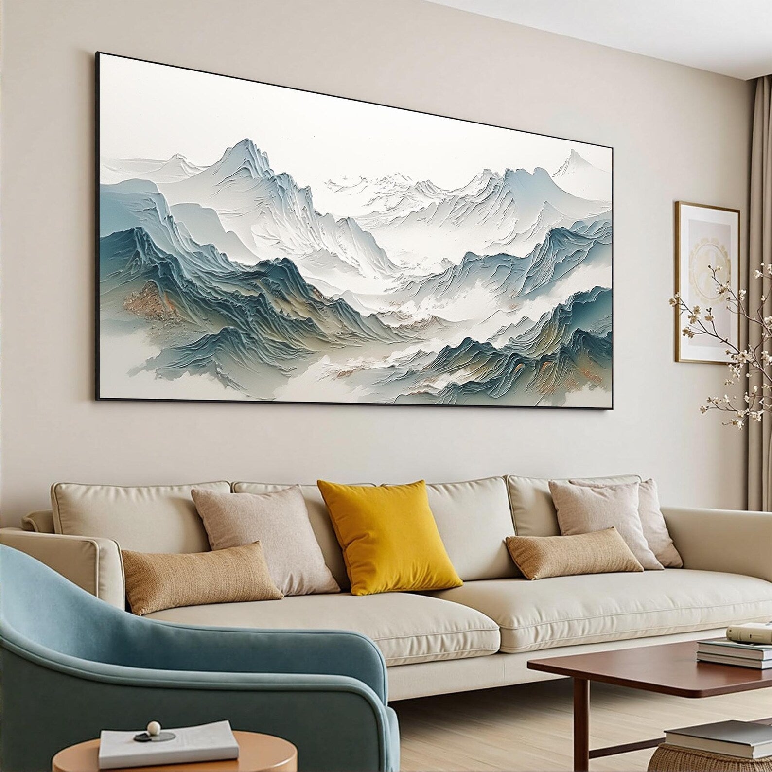 Textured Mountain Opulence | Azure Peaks