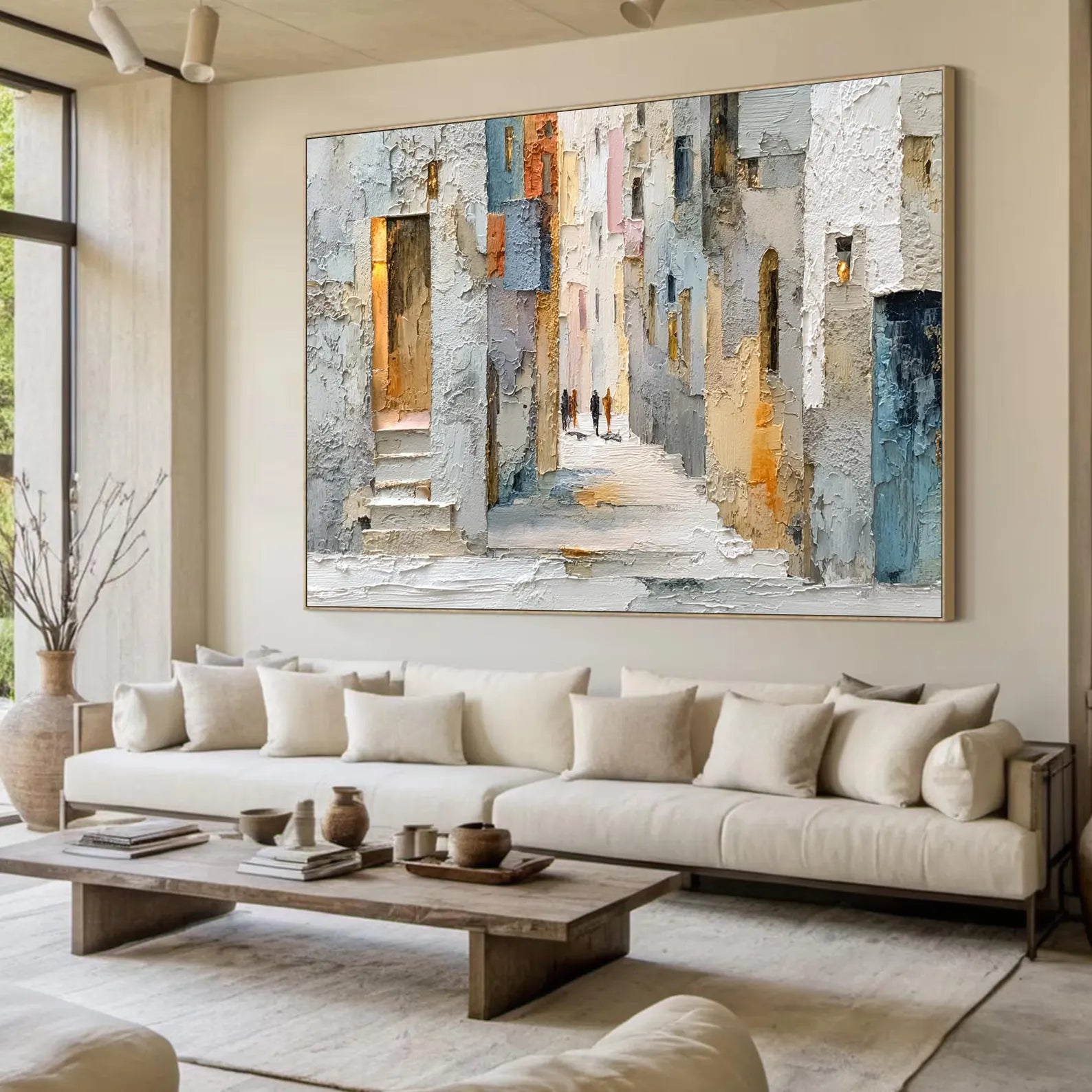 Textured Alley Scene | Pastel Hues