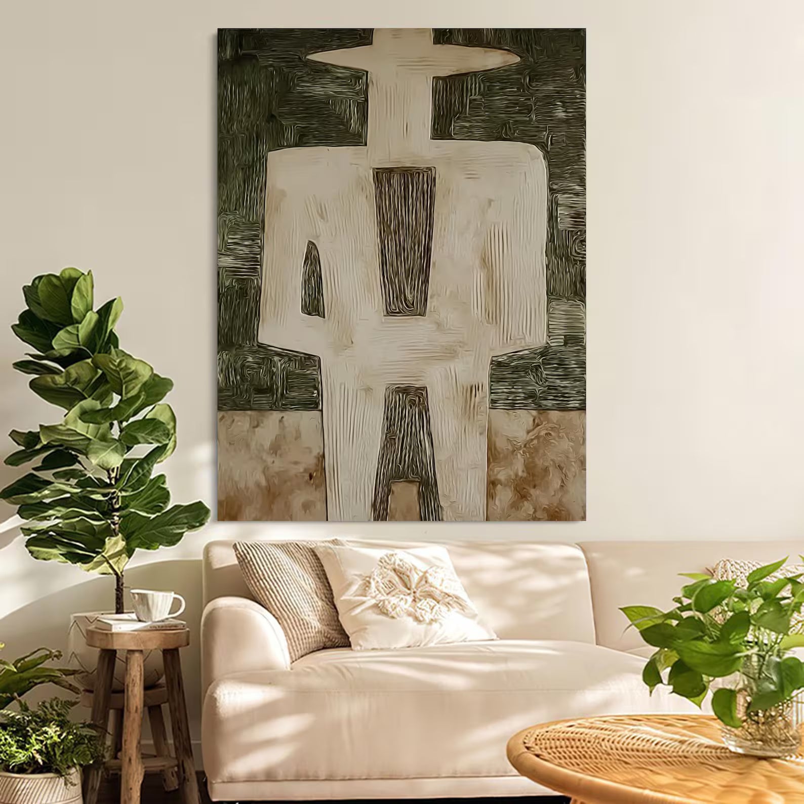 Textured Figure Minimalism | Earthy Shades